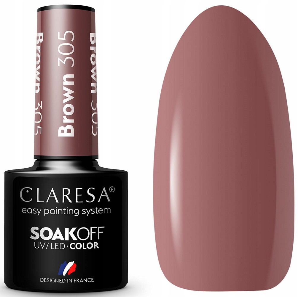 

Claresa Lakier Hybrydowy Brown 305 Nude Brązowy