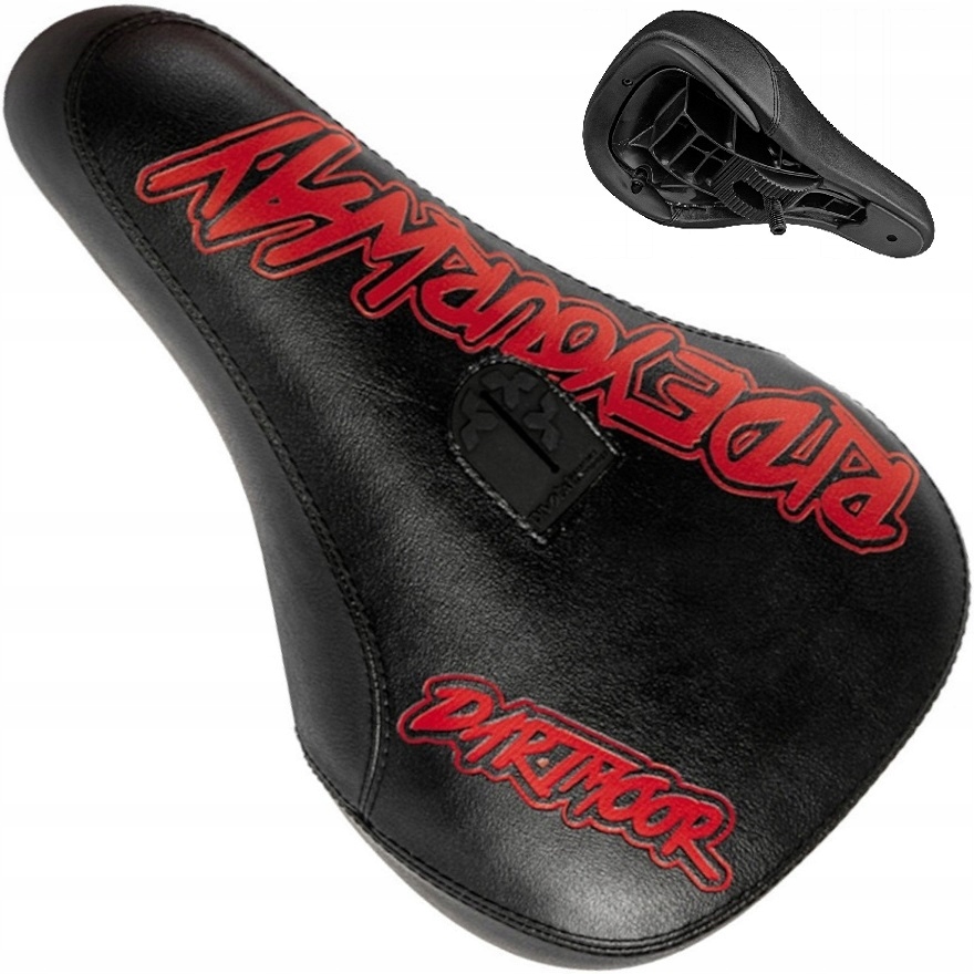Siodełko rowerowe Dartmoor Fatty Pivotal red devil eko-skóra