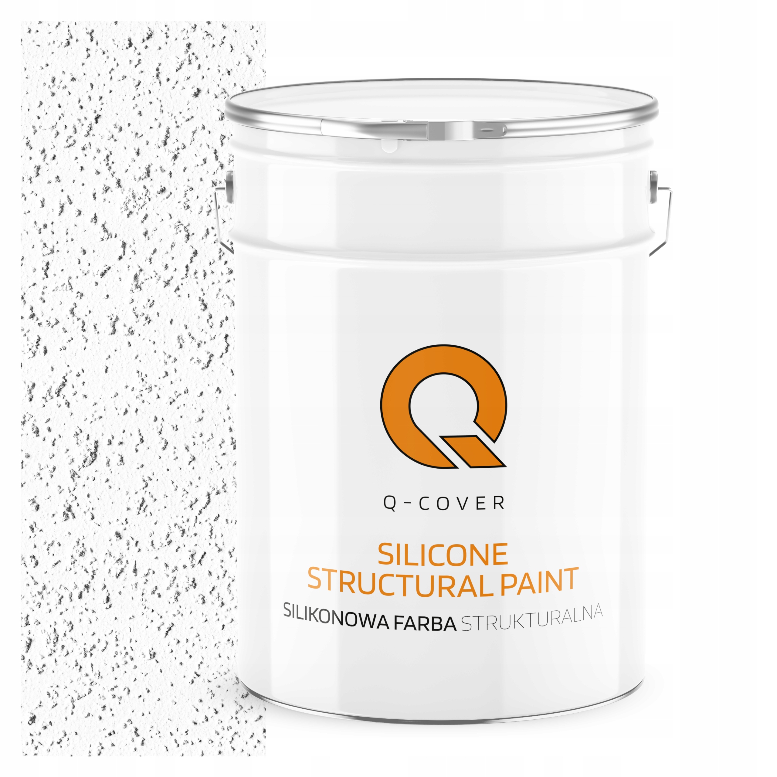 Štruktúrovaná fasádna silikónová fasádna farba 10L biela snehová F103 Uv