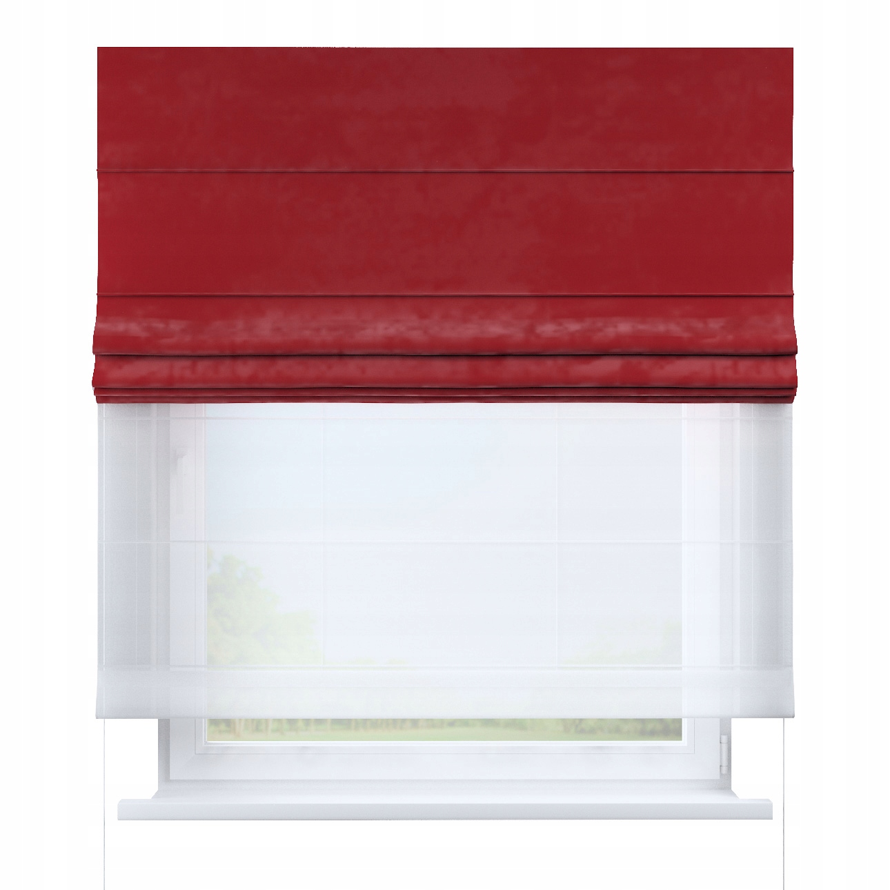 Hotová rímska roleta Duo 120 x 160 cm červená