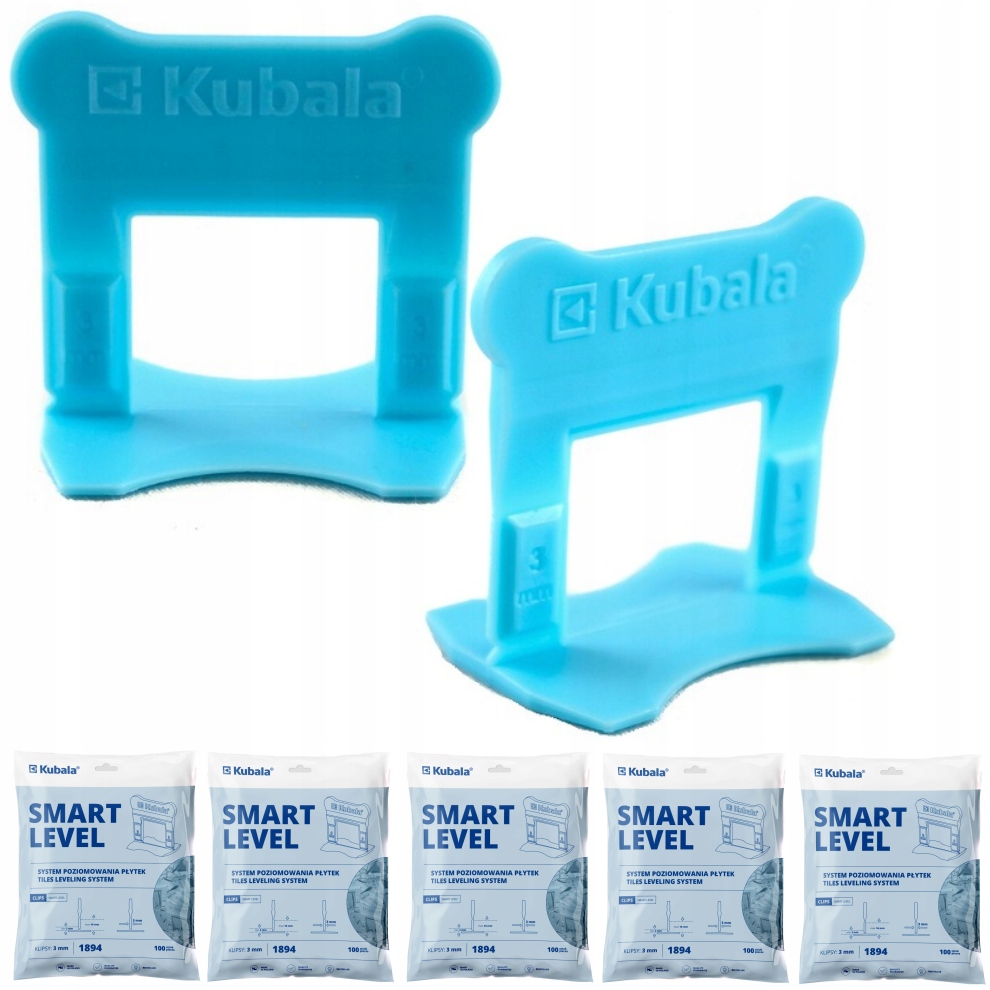 

Kubala 1894 System Poziomowania Klipsy 3mm 500szt.