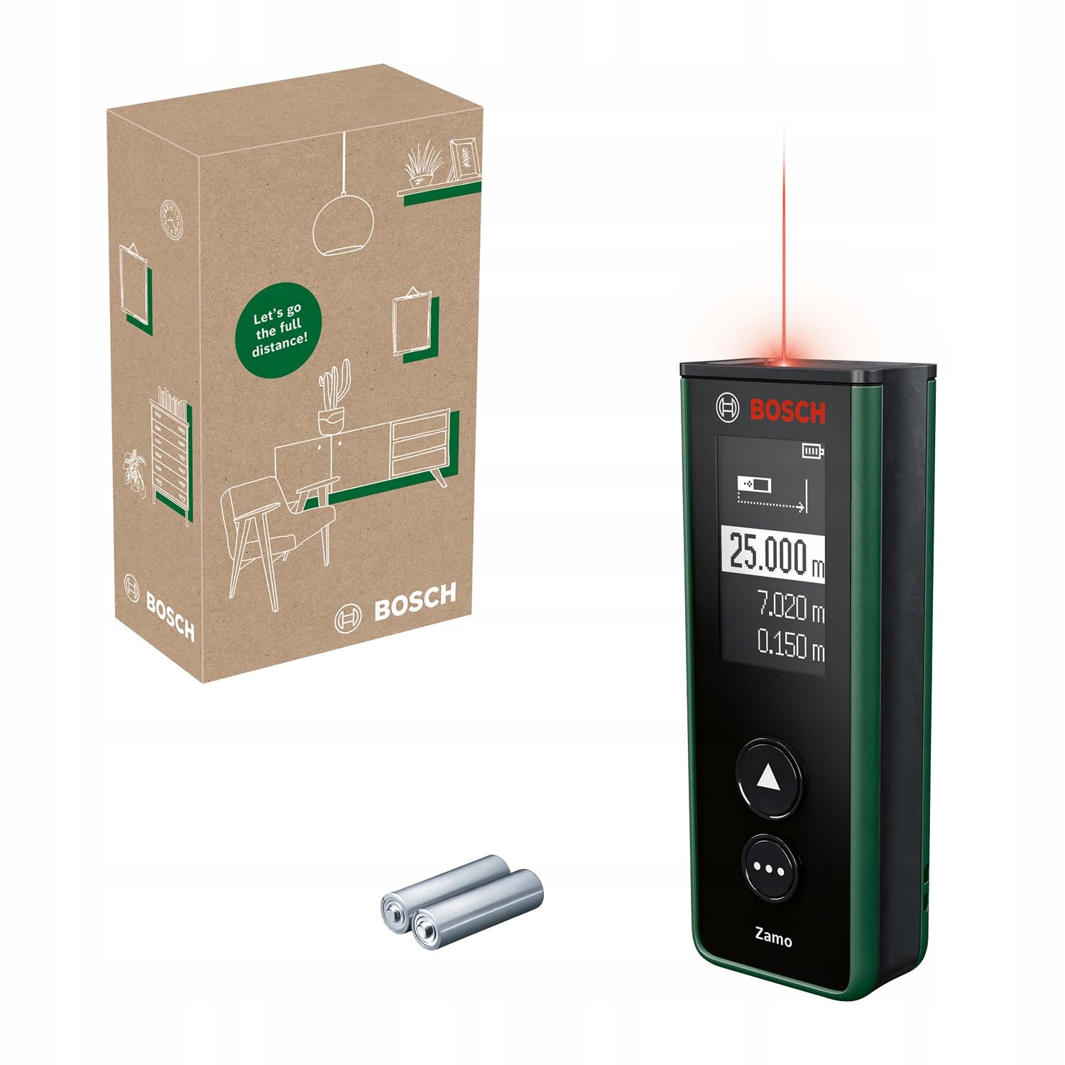 BOSCH Dalmierz Laserowy Zamo 4 Generacji Pomiar Do 25m USB-C Adapter — miniatura 2