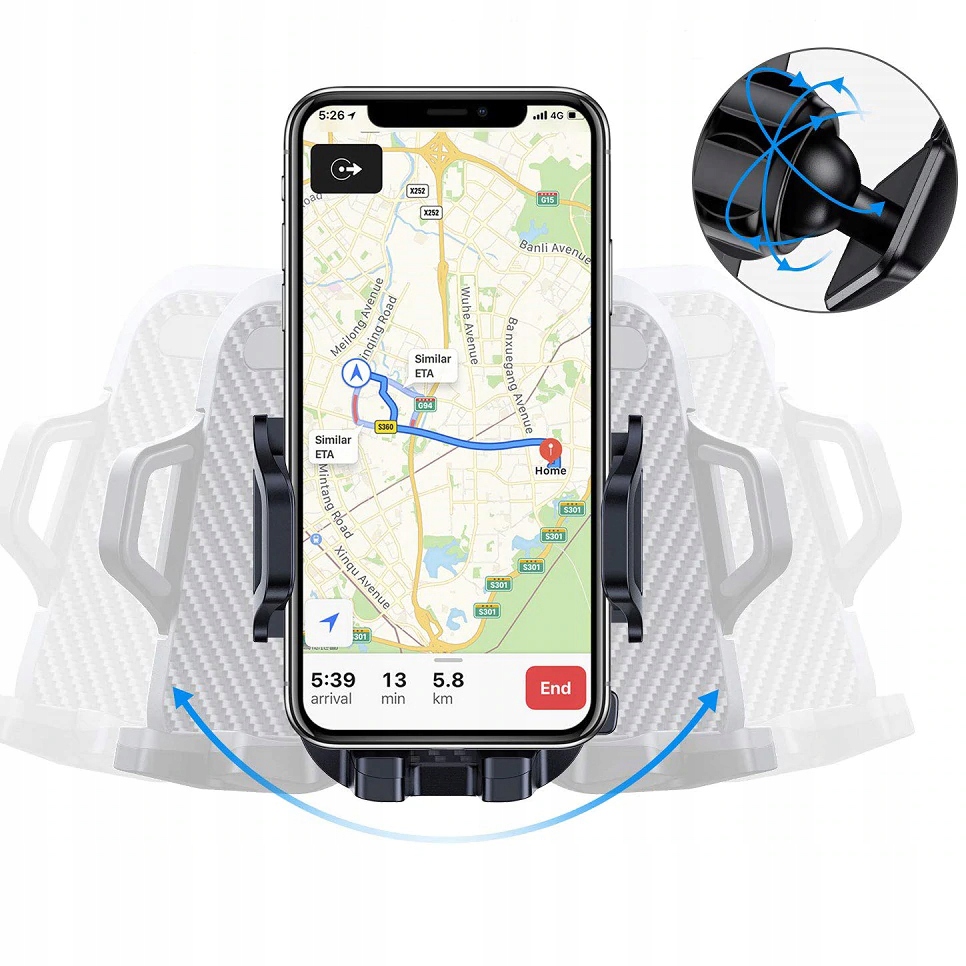 MOCNY UCHWYT SAMOCHODOWY NA TELEFON SZYBĘ DESKĘ Marka Case