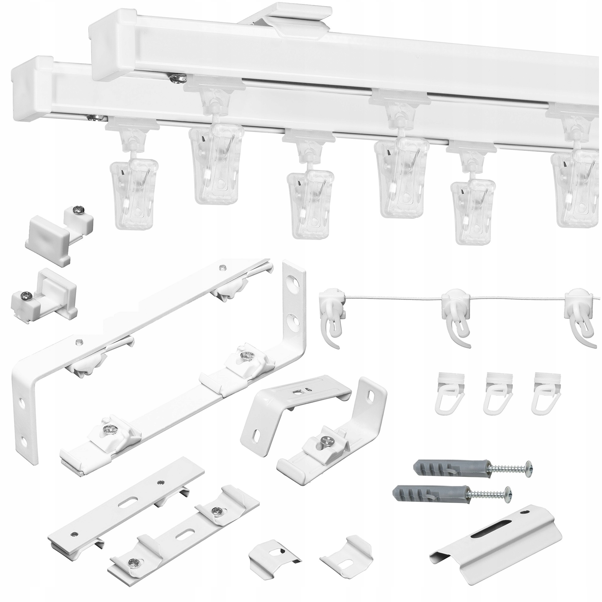

Aluminiowy Karnisz Ks Komplet 2-tory Wymiar 420 cm