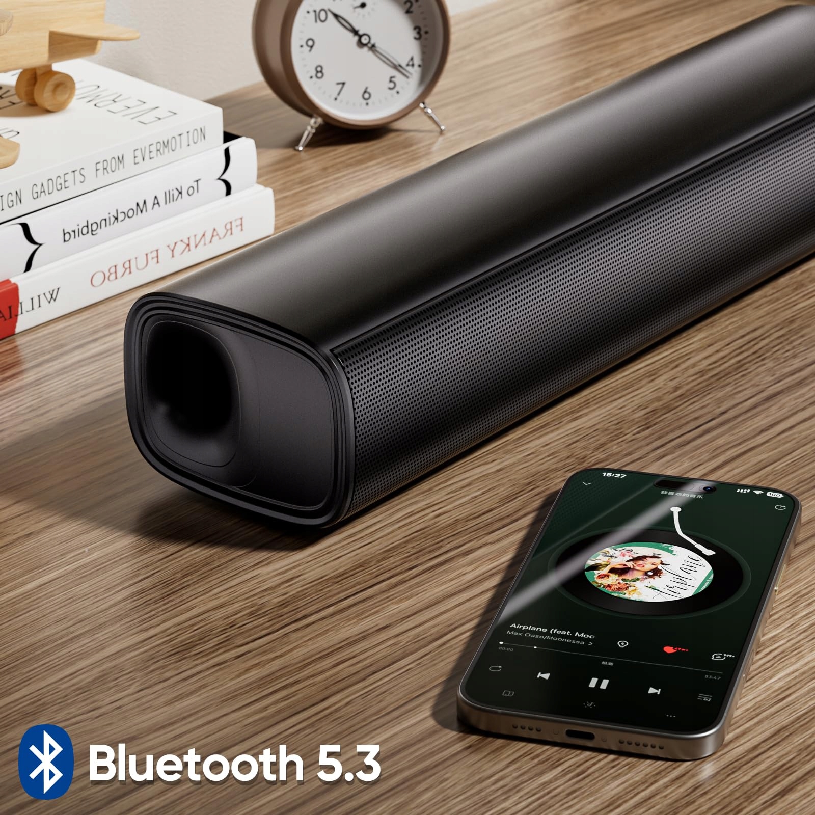 SAIYIN Soundbar 2.0 Kanałowa 40W Bluetooth AUX Optyczna TV PC Projektor — miniatura 2