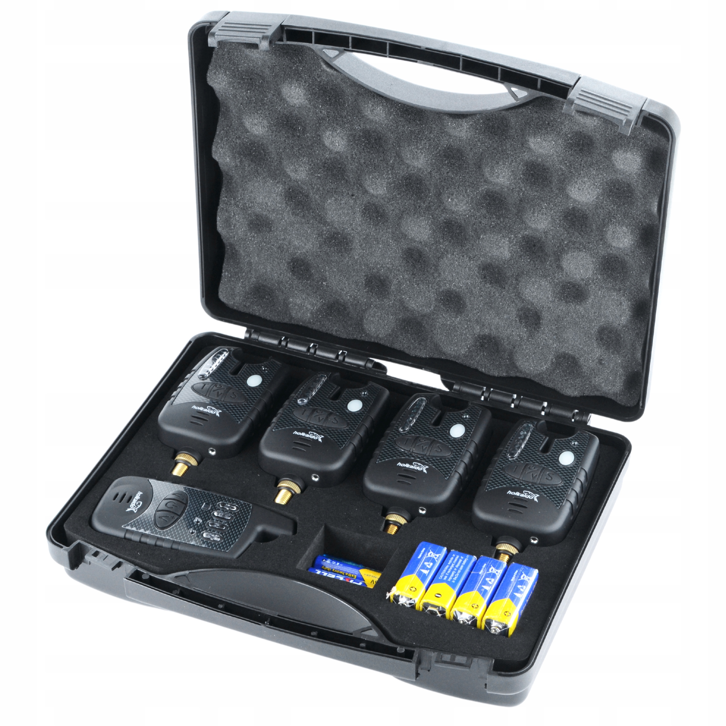 ZESTAW SYGNALIZATORÓW WĘDKARSKICH Z CENTRALKĄ 4+1 HOKKAIDO W PUDEŁKU Marka Hokkaido