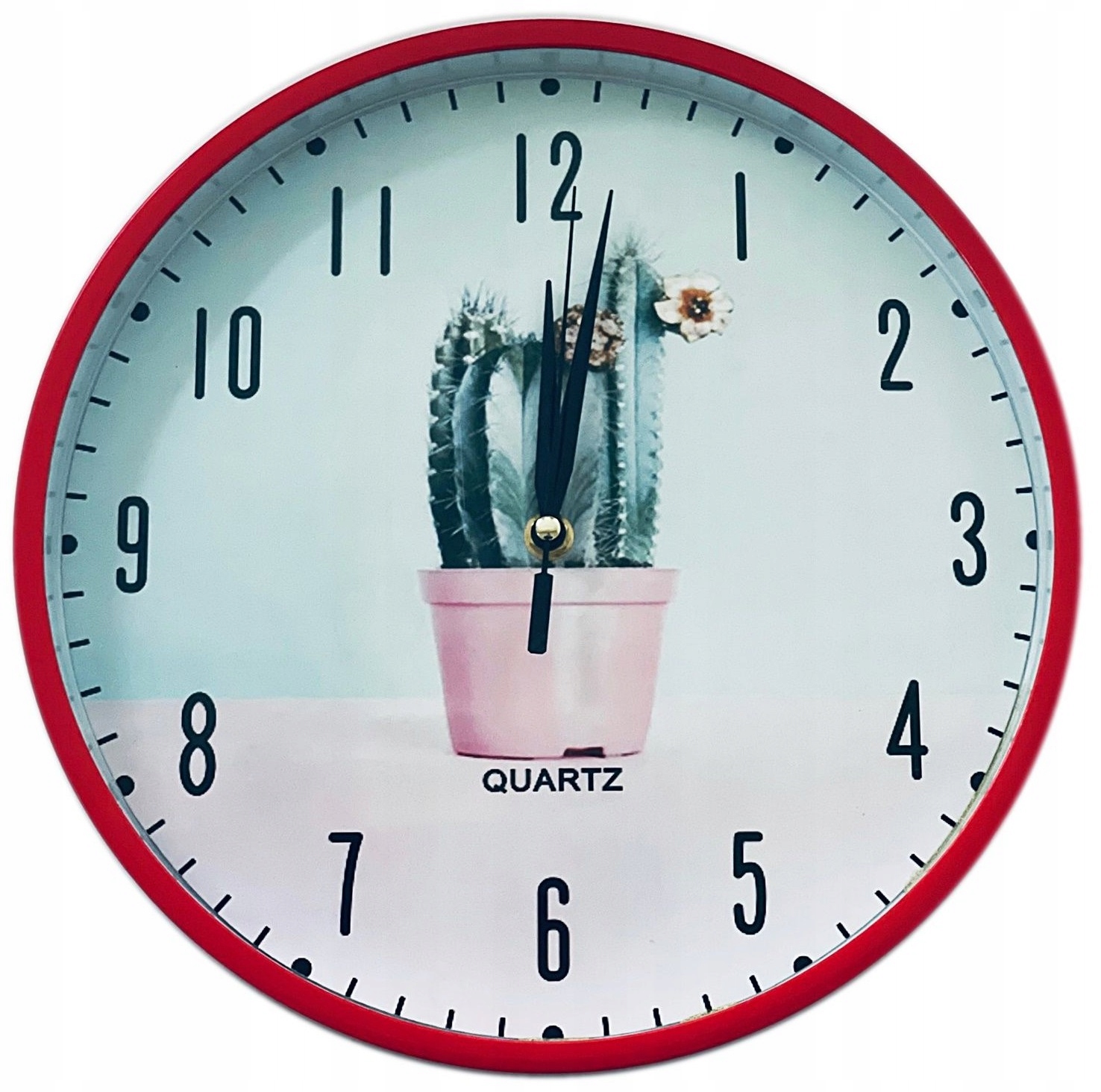 

Zegar Ścienny Wiszący Na Ścianę Ø30 Kaktus czerwon