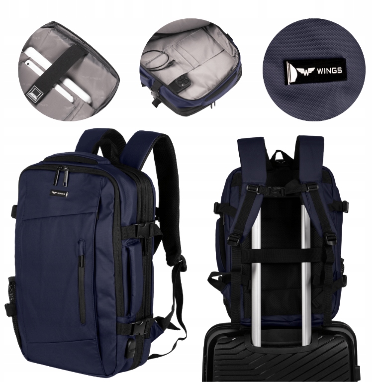 Batoh 24+5 L Wings na notebook 17" do letadla a městské práce