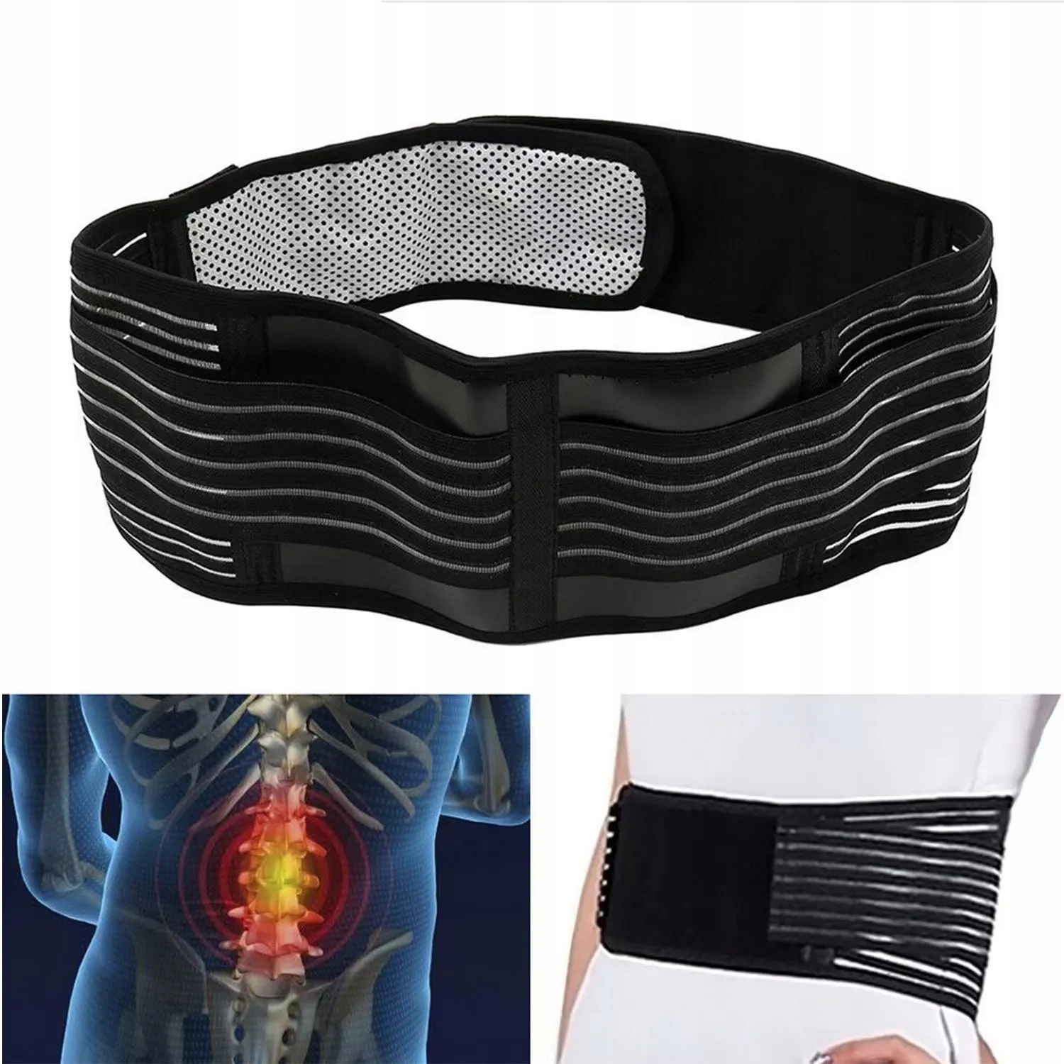 PAS ORTOPEDYCZNY KRZYŻOWY LĘDŹWIOWY NA KRĘGOSŁUP Z TRAUMALINEM 75 do 105 cm Model c