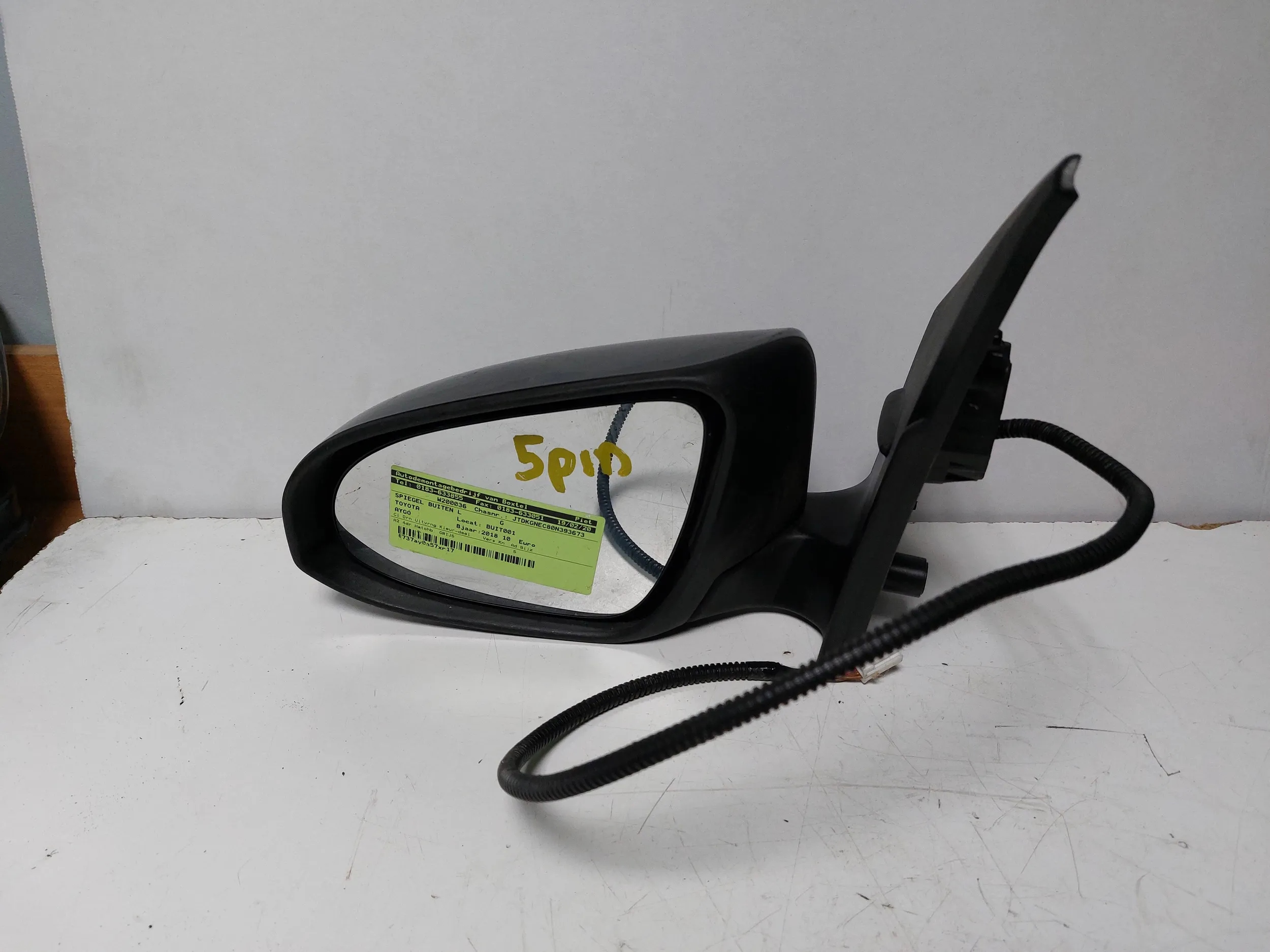 mirror left Toyota Aygo II 14- 5PIN EU
