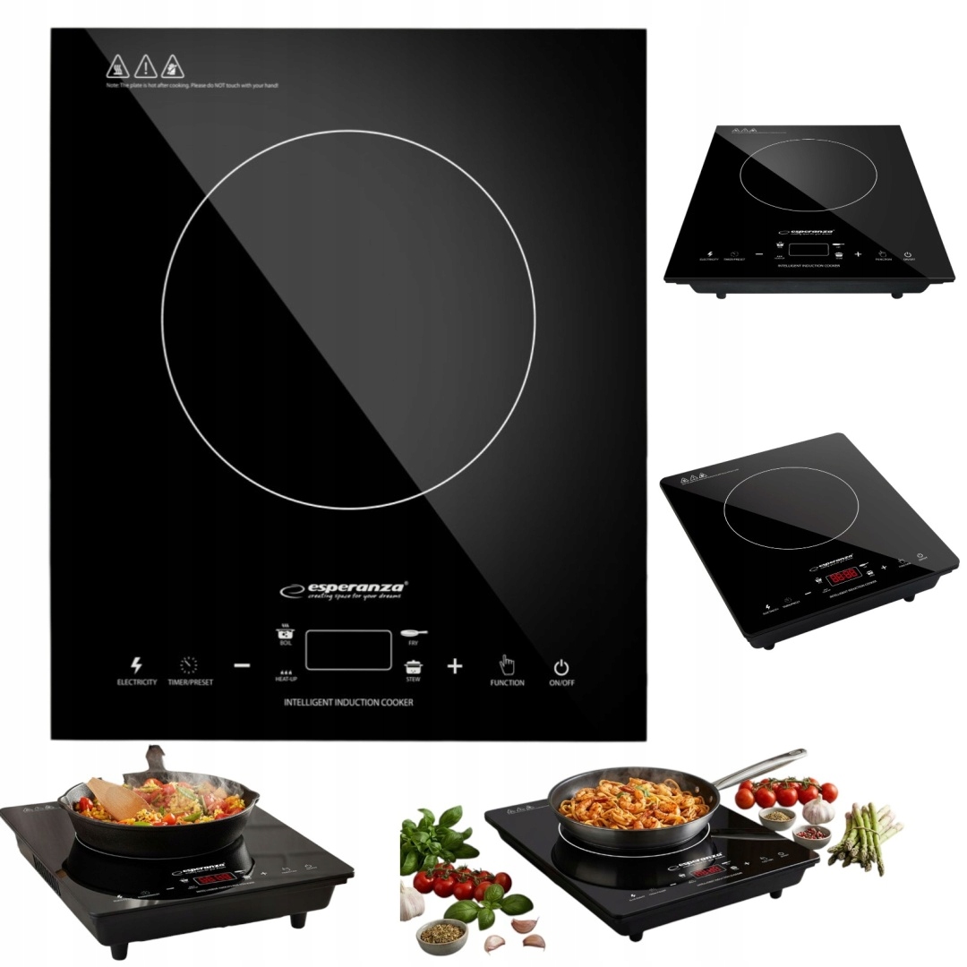 Płyta Indukcyjna przenośna Kuchenka Elektryczna Jednopalnikowa mocna 2000W