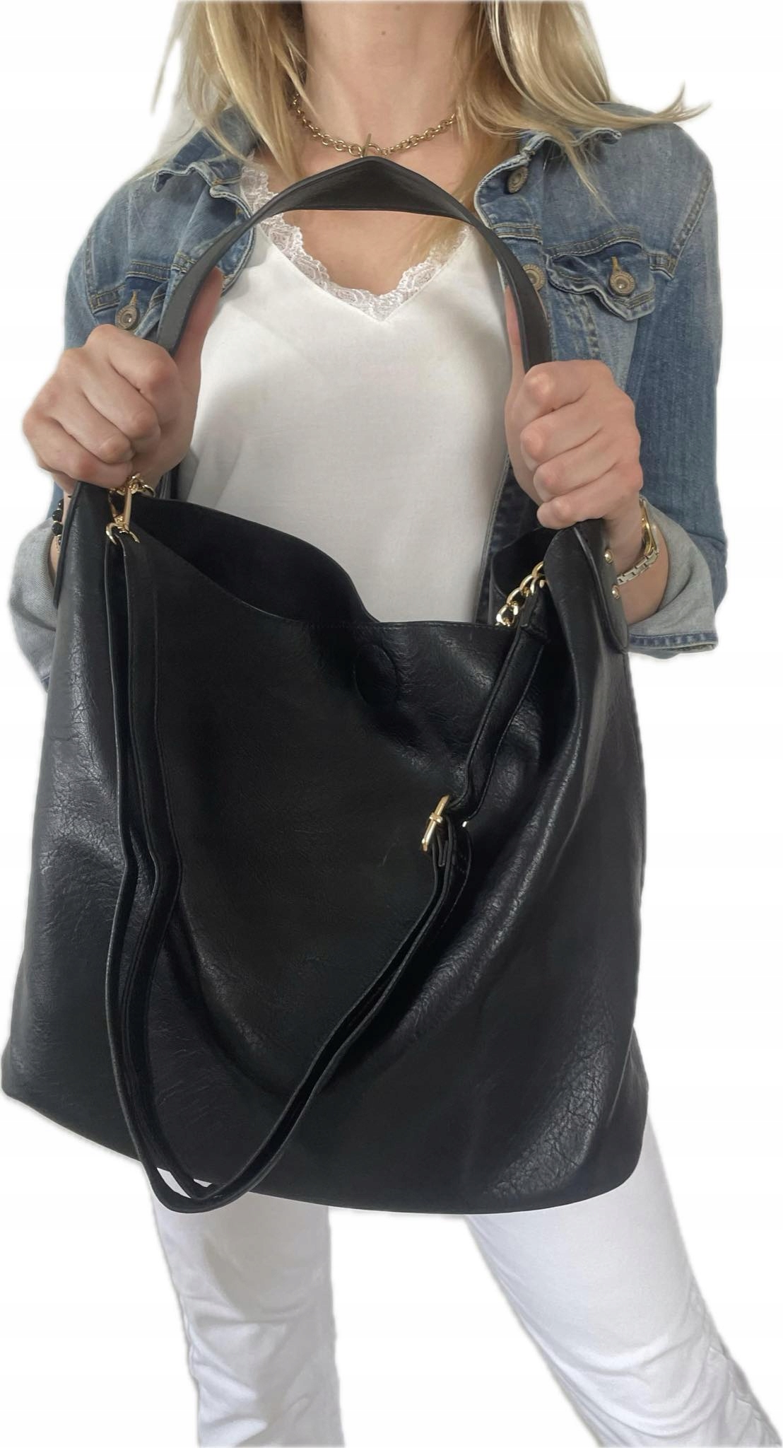 TOREBKA SHOPPER WOREK SHOPPER ŁAŃCUCH 2 W 1 Materiał dominujący skóra ekologiczna