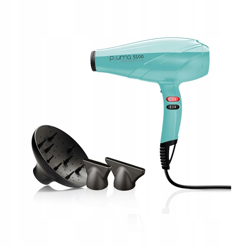 Ga.ma. Pluma II tyrkysová Profesionální vysoušeč vlasů Set S Difuzérem