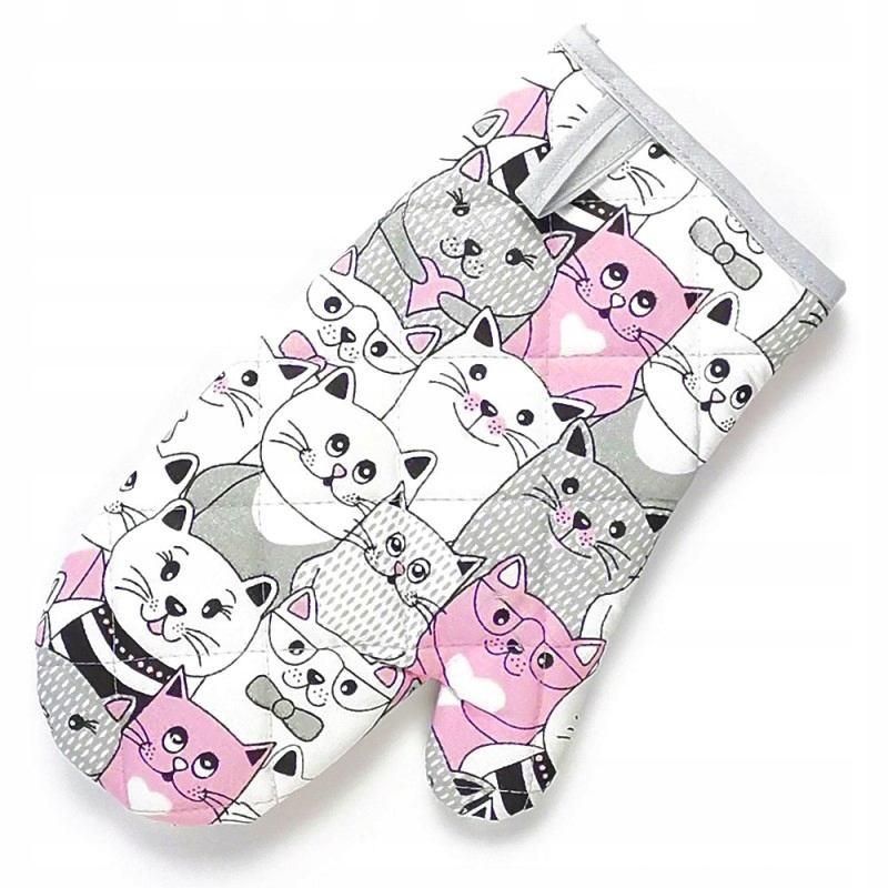 

rękawica duża z magnesem koty w kinie różowe