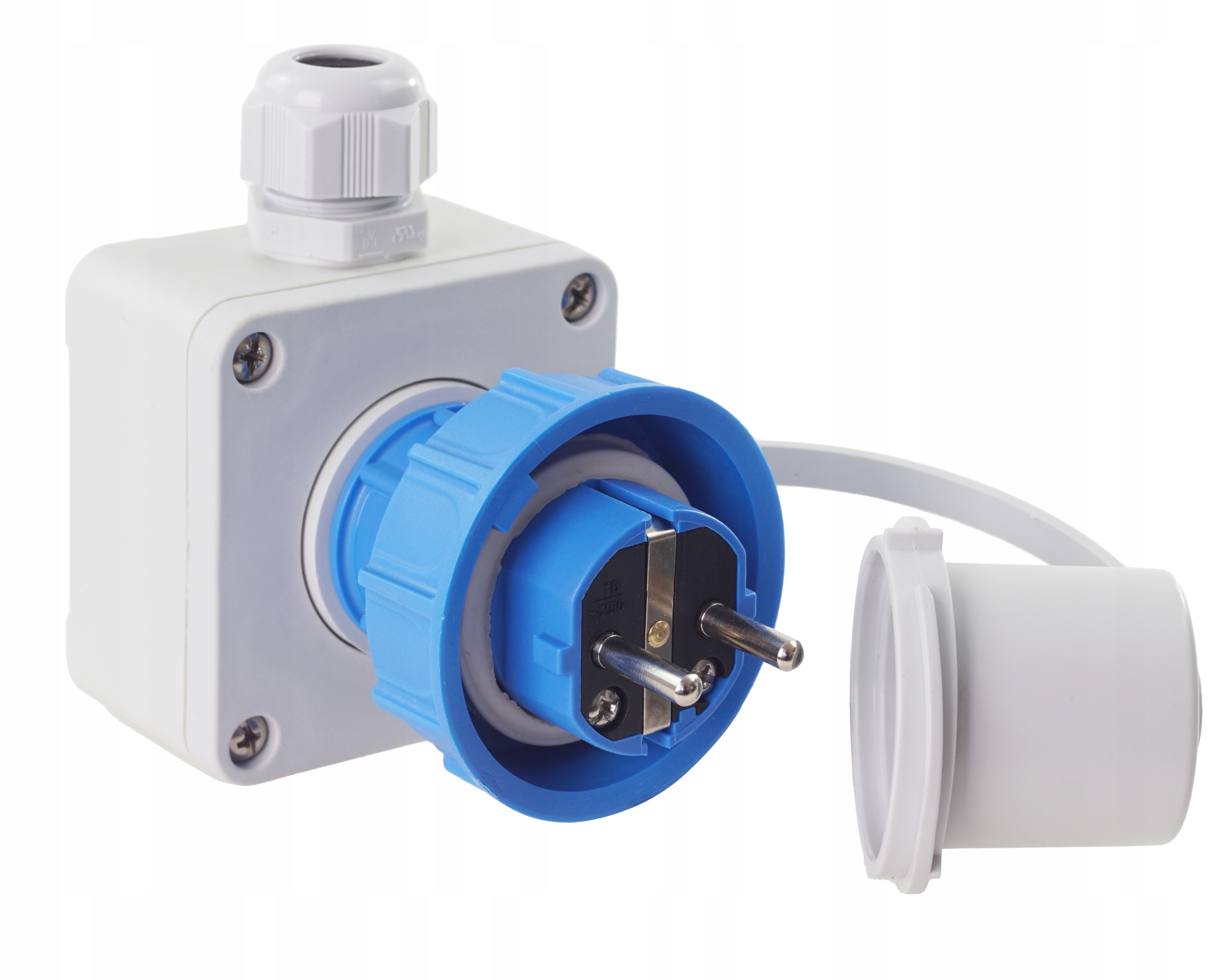 

Wtyczka 16A 230V W Hermetycznej Obudowie IP68