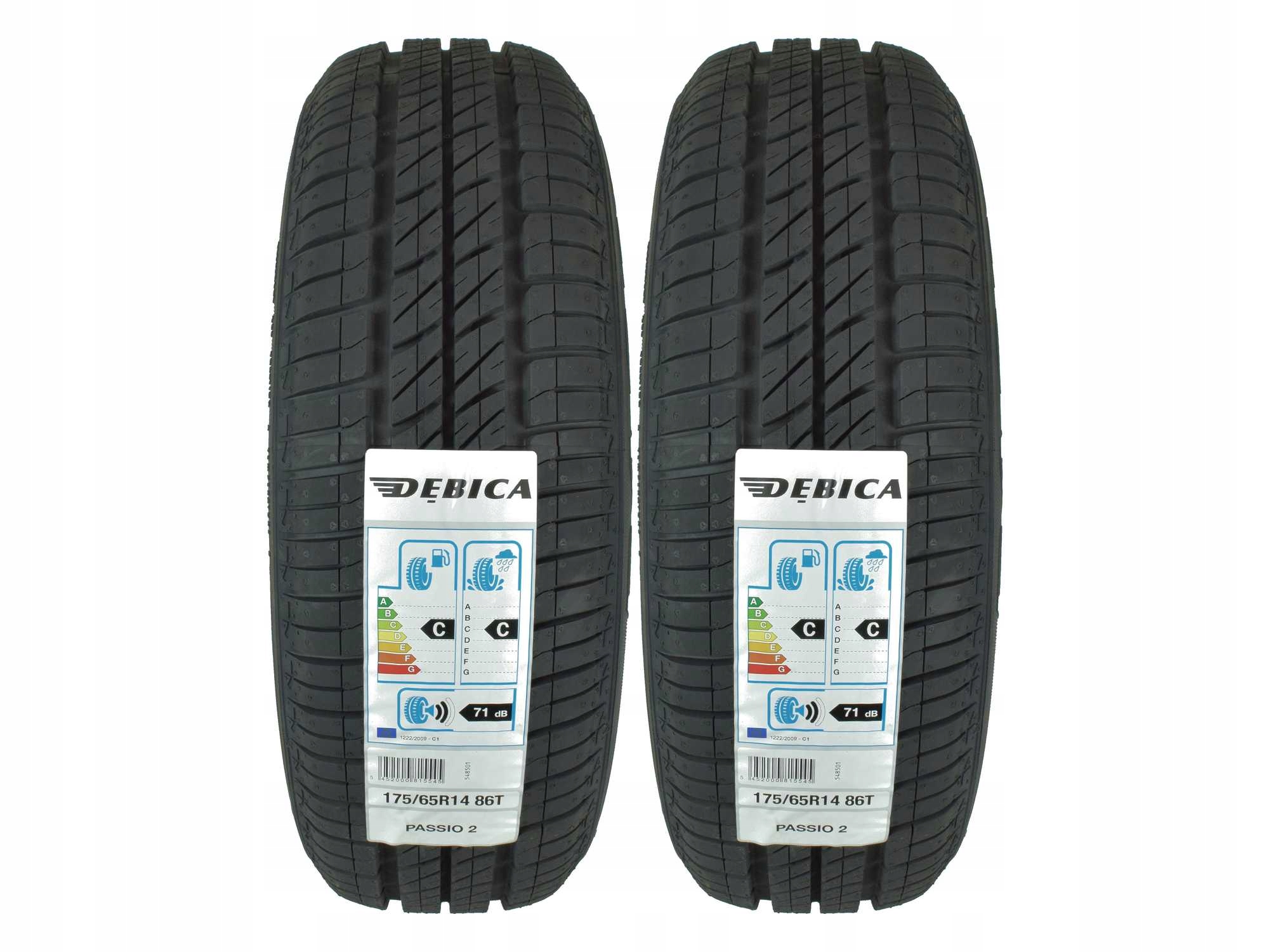 

2 Opony letnie 175/65R14 Dębica Passio 2