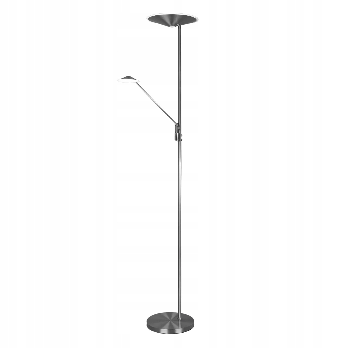 Stojacia Led lampa Trio Brantford 2x30W, strieborná, stmievateľná IP20