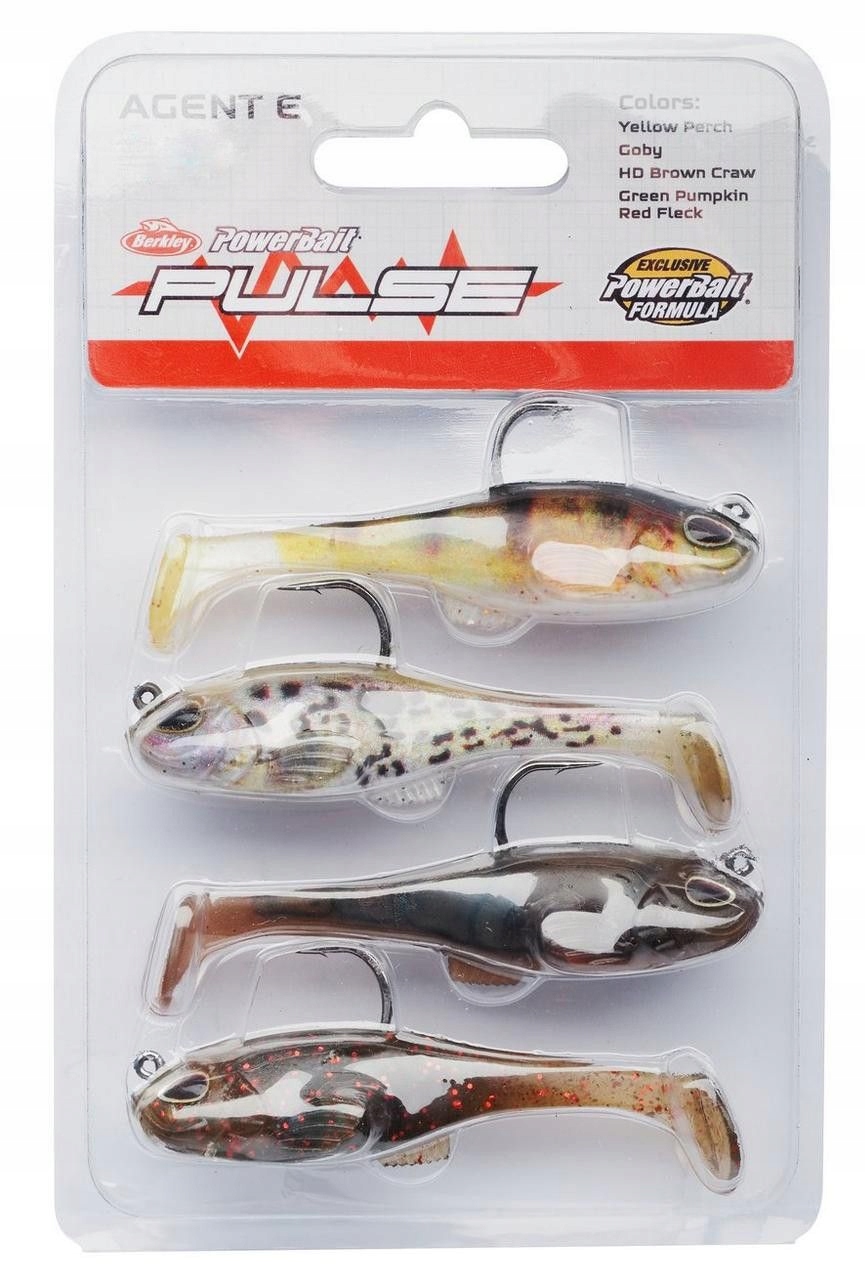 Zestaw gum Berkley Pulse Agent E 8cm 14g (4szt.) Długość (cm): 8, Waga (g):