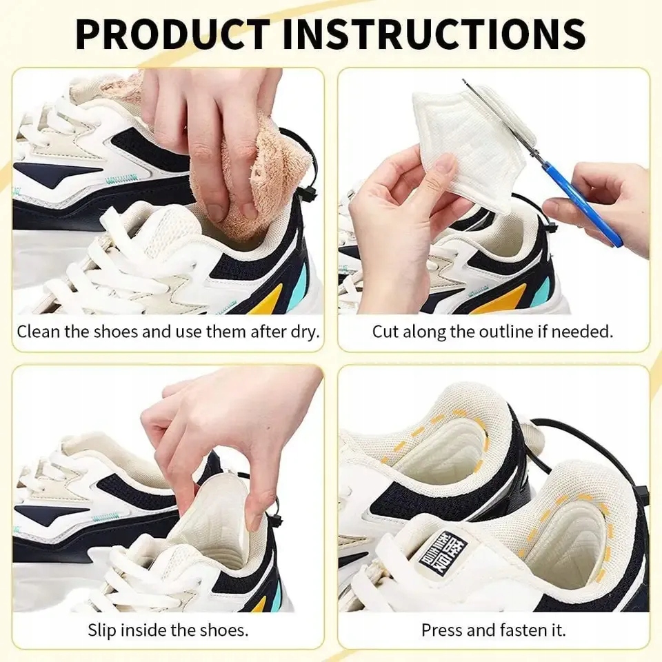 PIANKOWE WKŁADKI DO ZA DUŻYCH BUTÓW ZAPIĘTKI WKLEJANE 10 mm BEŻOWE Kod producenta 5905529704369