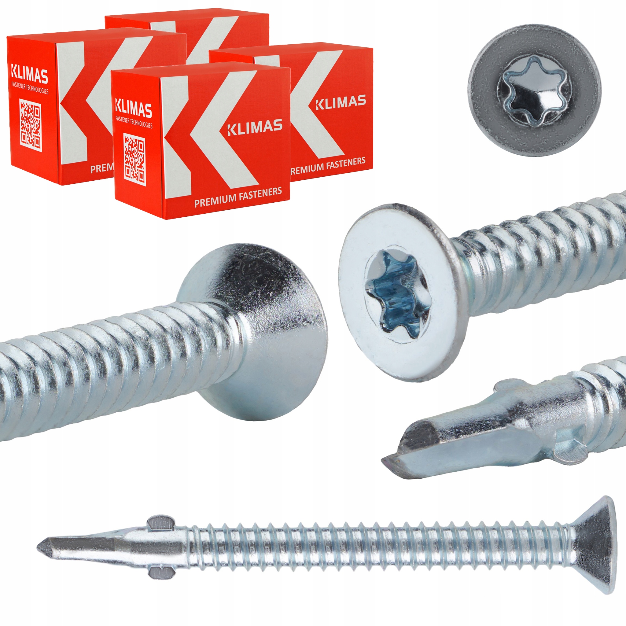Samorezné skrutky drevo do kovu 6,3x70 mm 800 ks Klimas Wsdst