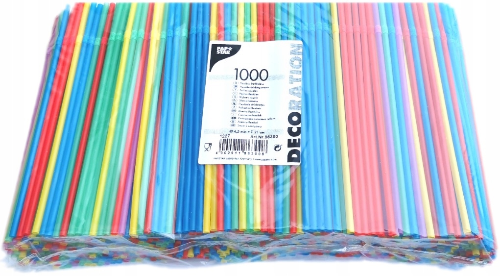 

Słomki plastikowe łamane do napojów rurki 1000 szt