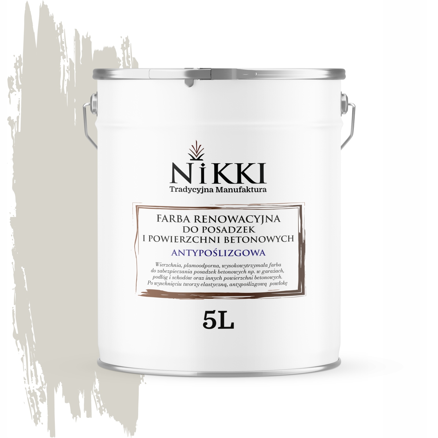 Renovačná Farba Na Podlahy Protišmyková Uv Biela Šedá RAL9002 Mat 5 L