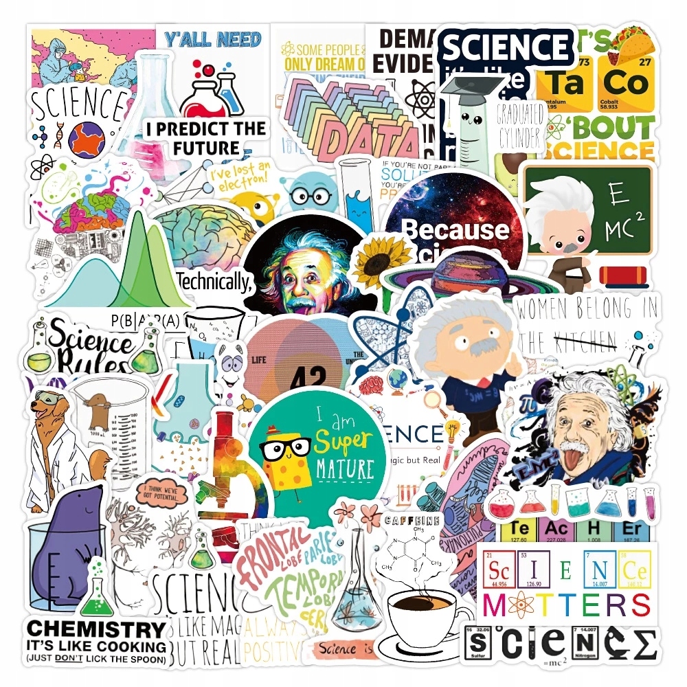 

Nauka MIX Naklejki Na Laptopa Sticker Bomb 50 szt