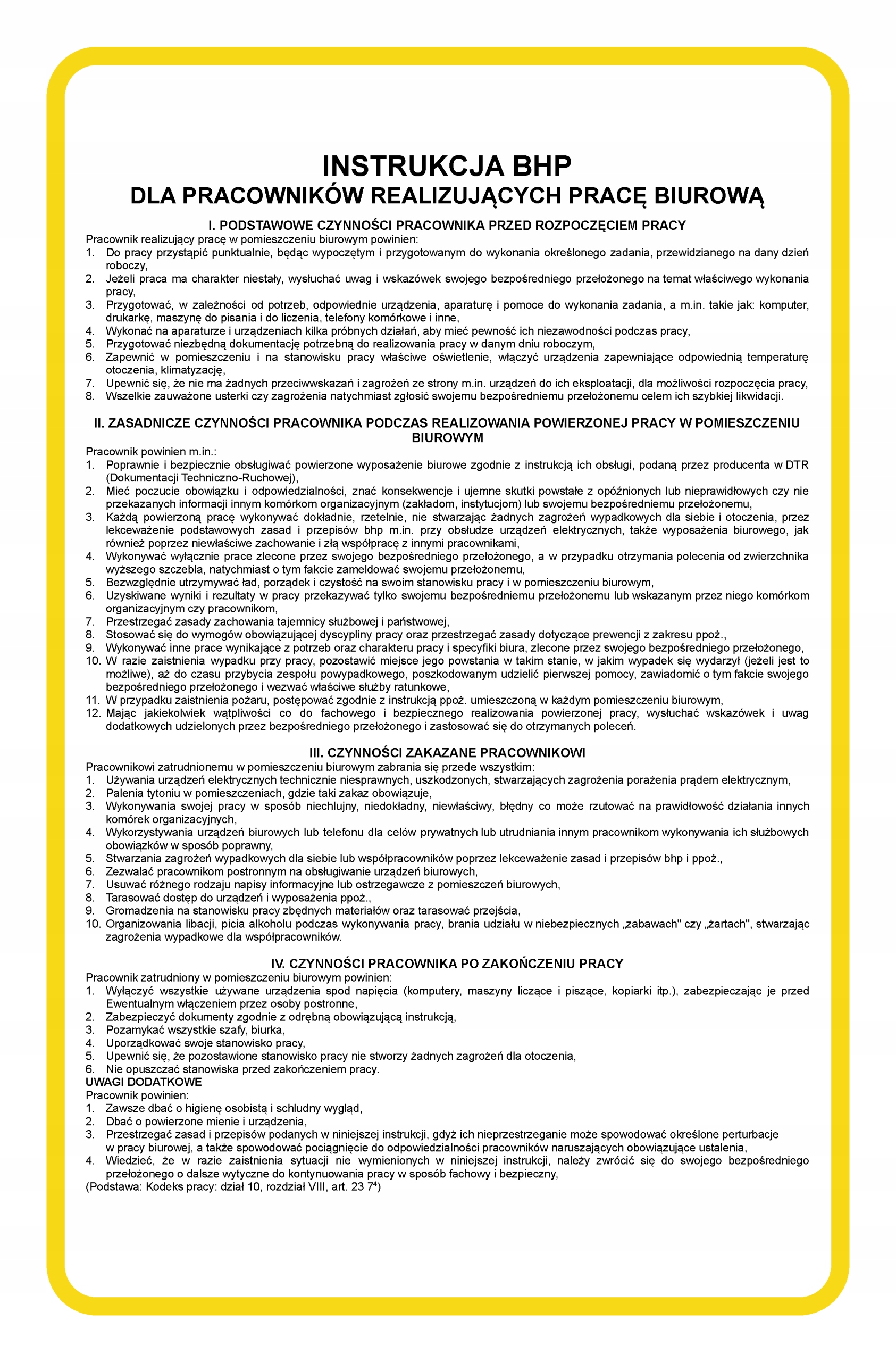 

Bhp Dla Pracowników Realizujących Pracę Biurową