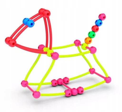 KLOCKI MELI STICK NEON PATYCZKI + KULKI 600 elementów Rodzaj zestaw