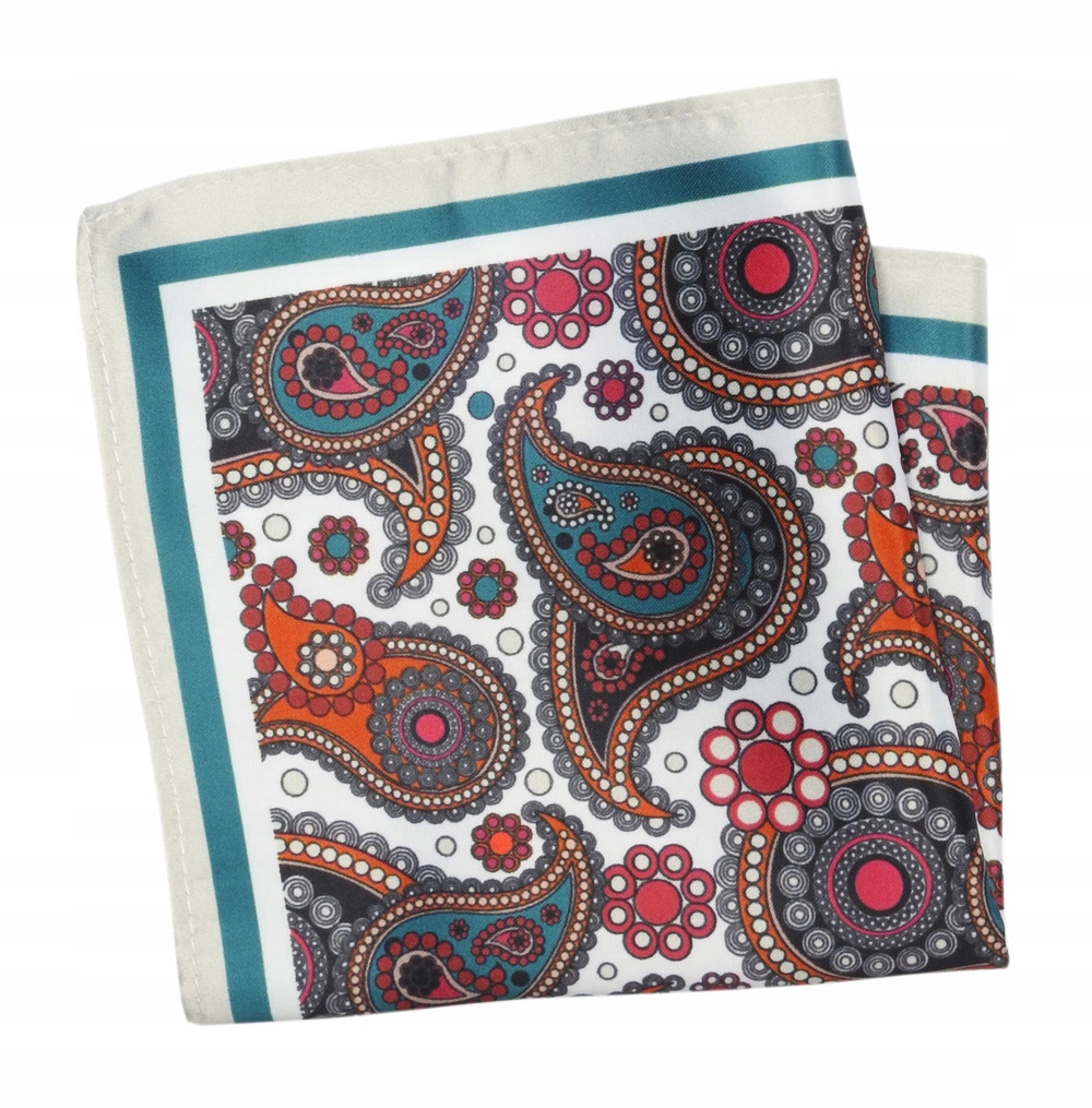 

Elegancka Męska Poszetka Wzór Paisley Łezki Alties