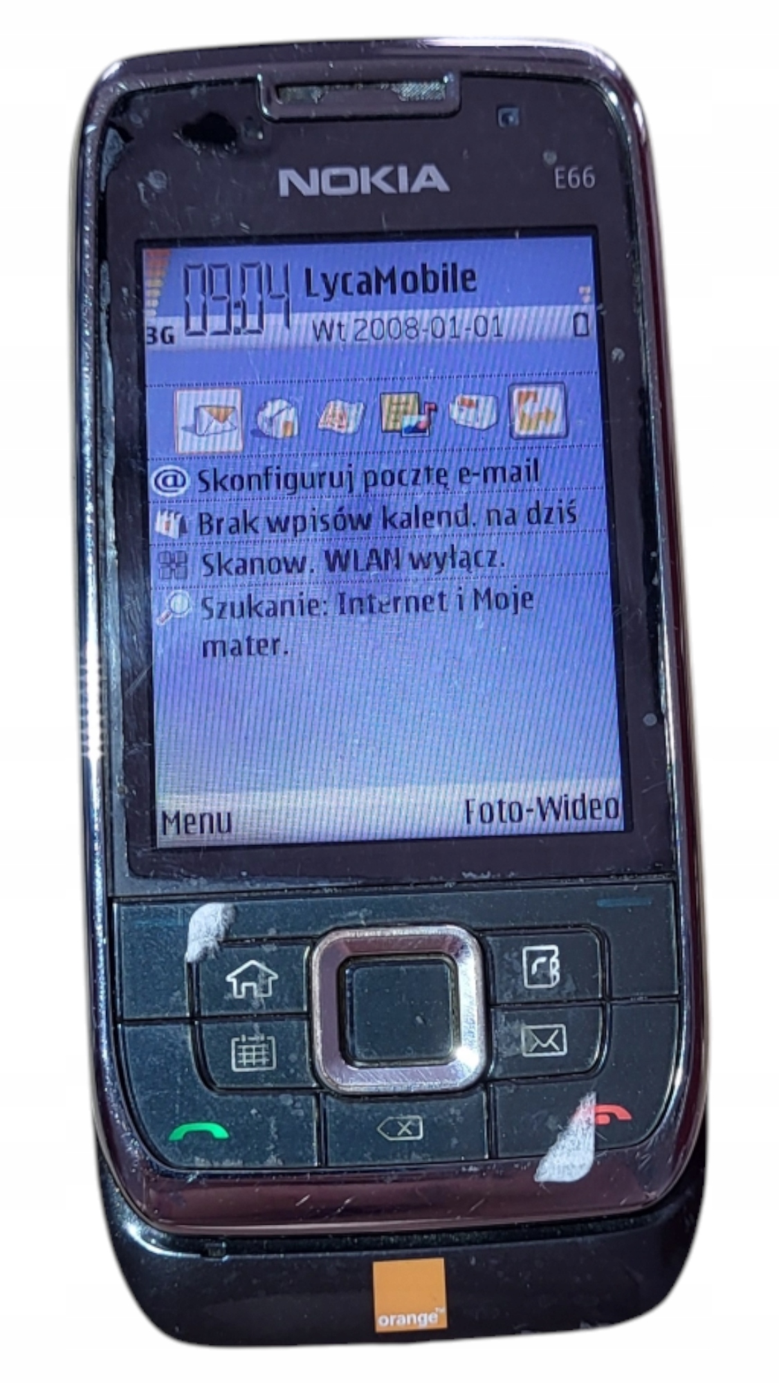 Telefon Komórkowy NOKIA E66 E66-1 RM-343