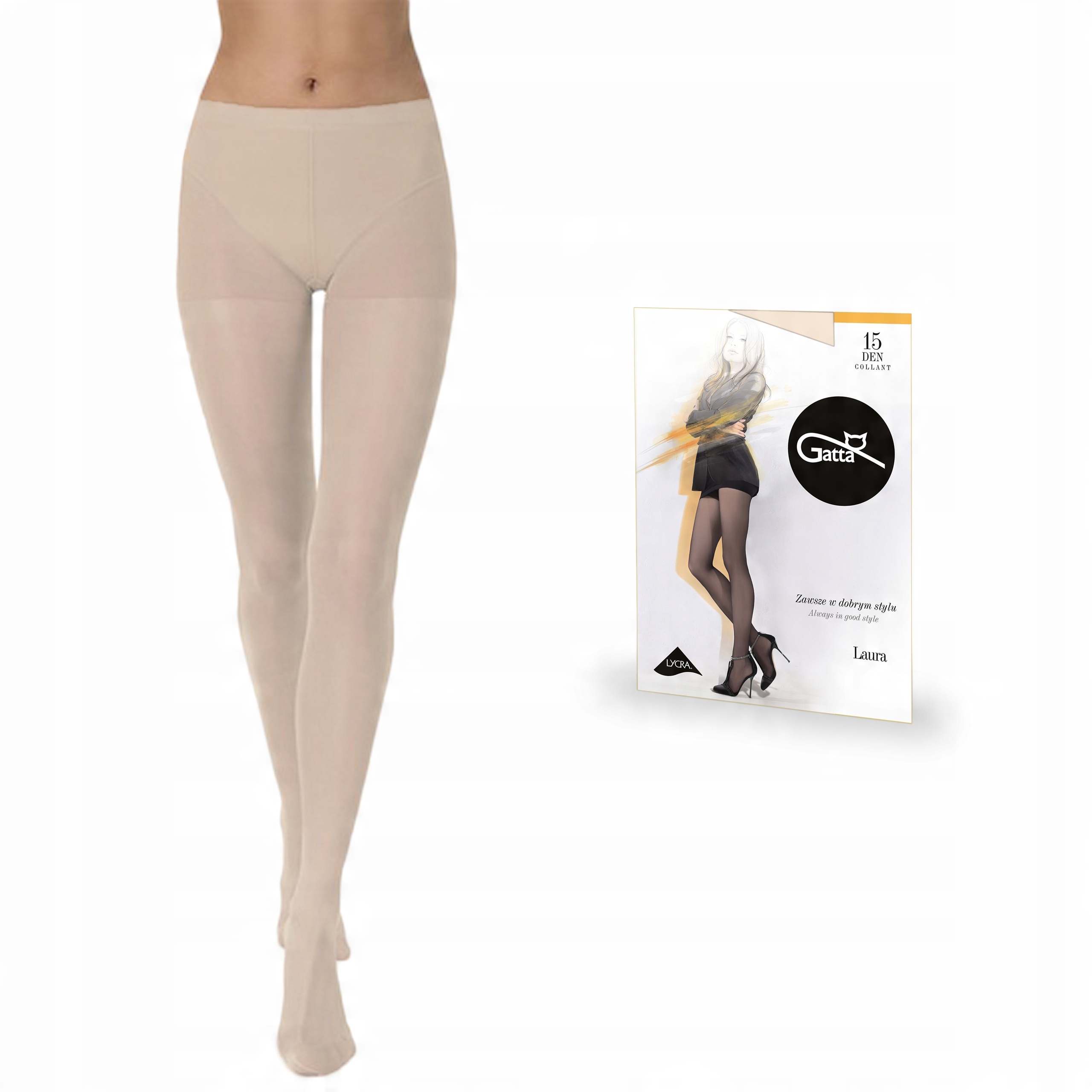

Rajstopy Gatta Laura 15 den lycra, Sabia 4-L
