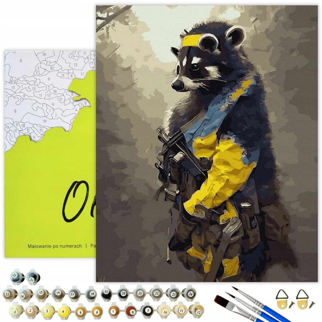 Malování Podle Čísel Mýval Obrázky Pro Malování podle čísel s rámem Oh Art