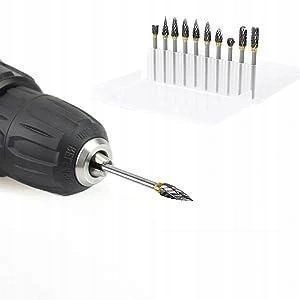 FREZY TRZPIENIOWE DO METALU PILNIKI ZESTAW 10el Marka Falon-Tech