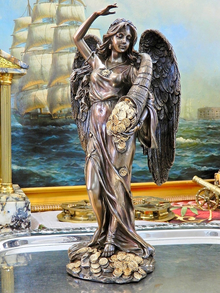 FORTUNA SKRZYDLATA RÓG OBFITOŚCI MONETY PREZENT v Materiał wykonania inny