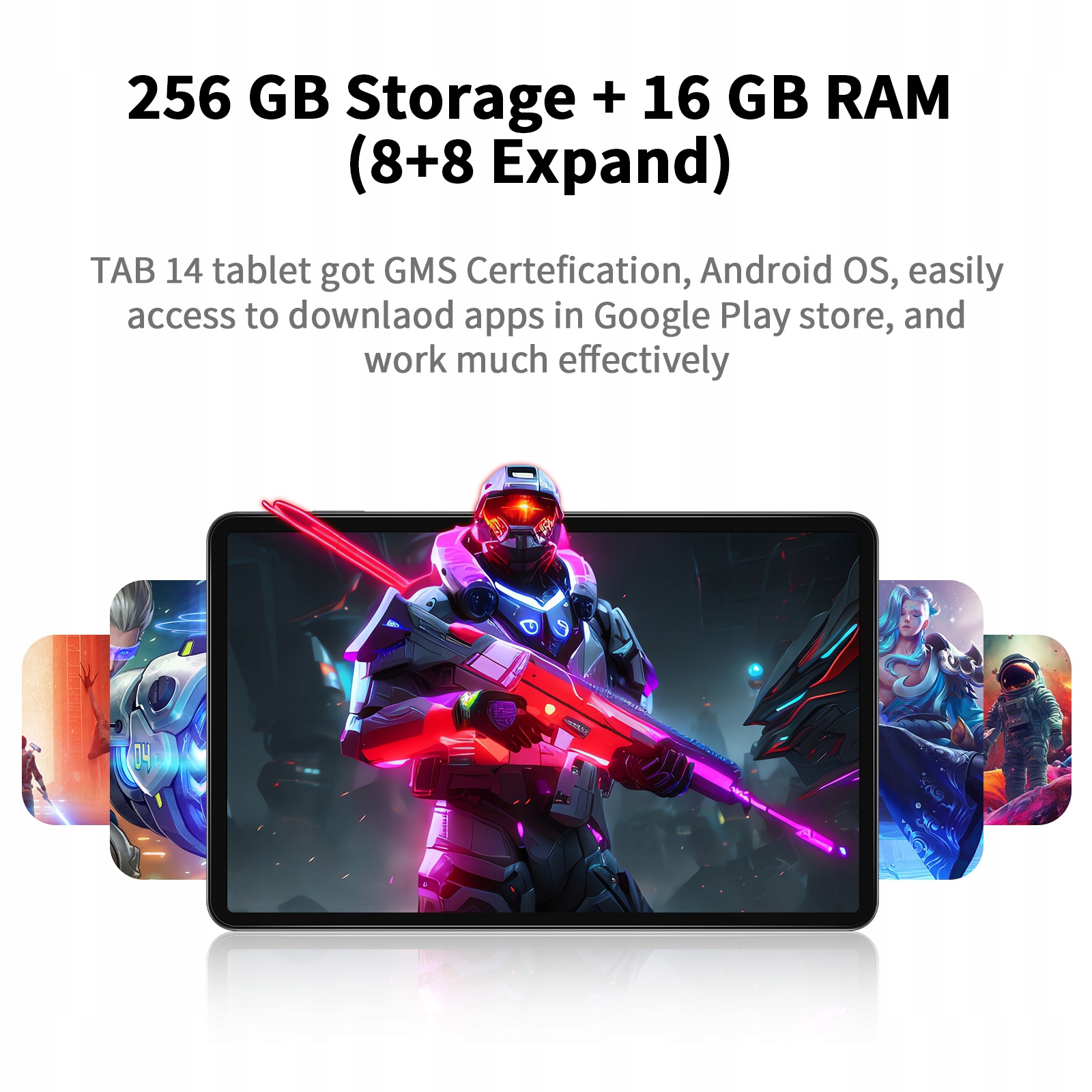 VASOUN 12"-os Android táblagép, 8 GB/256 GB ROM, Octa Core 4G SIM, tokkal Processzormodell T616 Qcta core