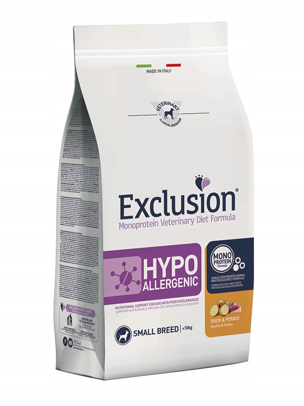 Exclusion pro psa Hypoallergenic malá plemena kachna a brambory 2kg