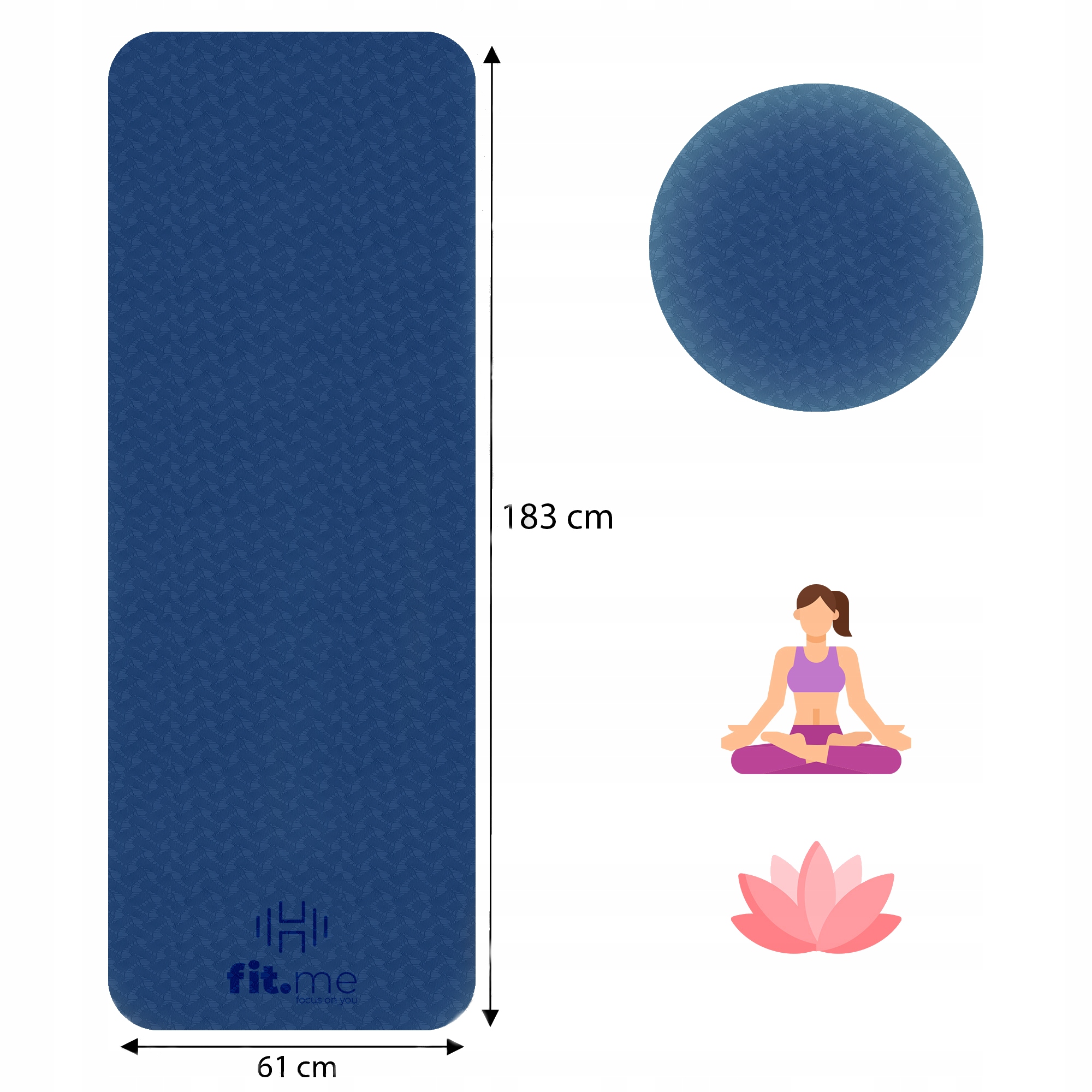 MATA DO ĆWICZEŃ JOGA FITNESS ANTYPOŚLIZGOWA TPE OUTLET Marka Fit.Me