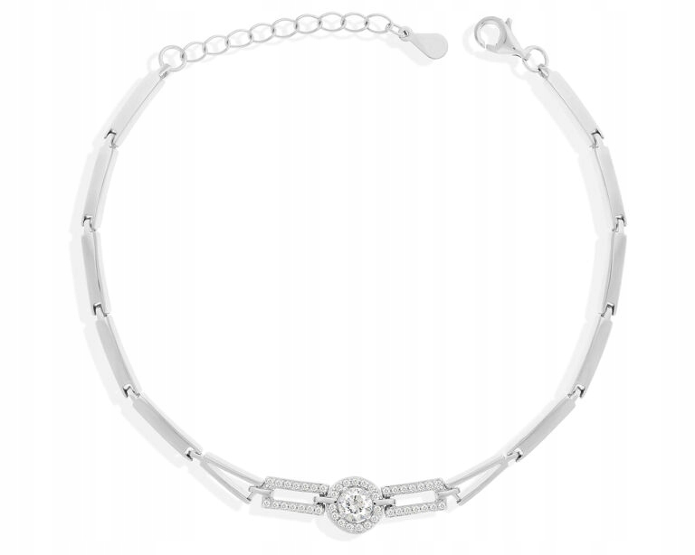 Stříbrný dámský náramek Zirkony Originální vzor pr.925