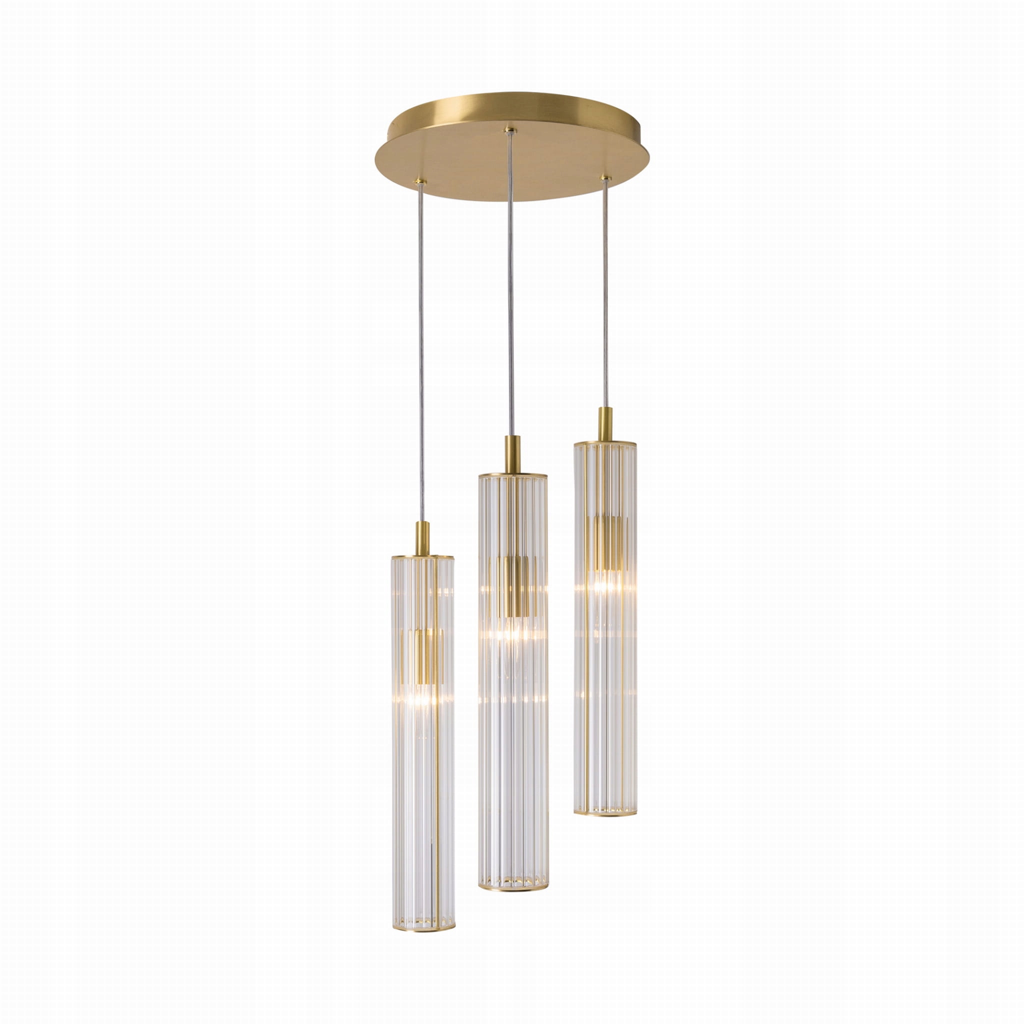 Lampa wisząca Aria kolor mosiądz E14 Led do jadalni Zuma Line
