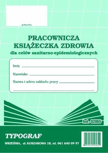 

Pracownicza Książeczka Zdrowia 02065