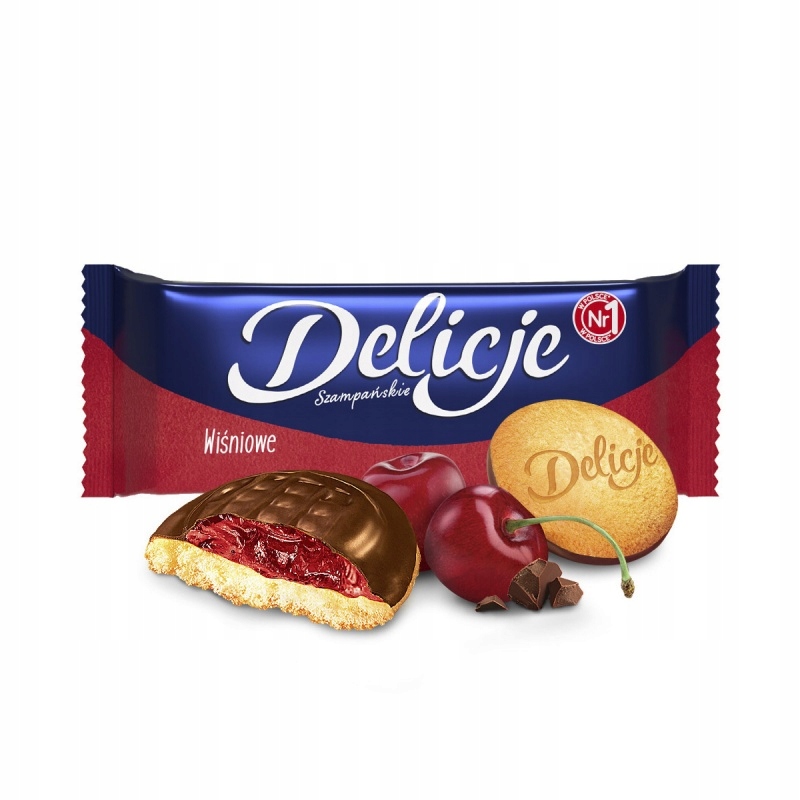 Ciastka Delicje Szampańskie 147 g wiśniowe 24szt