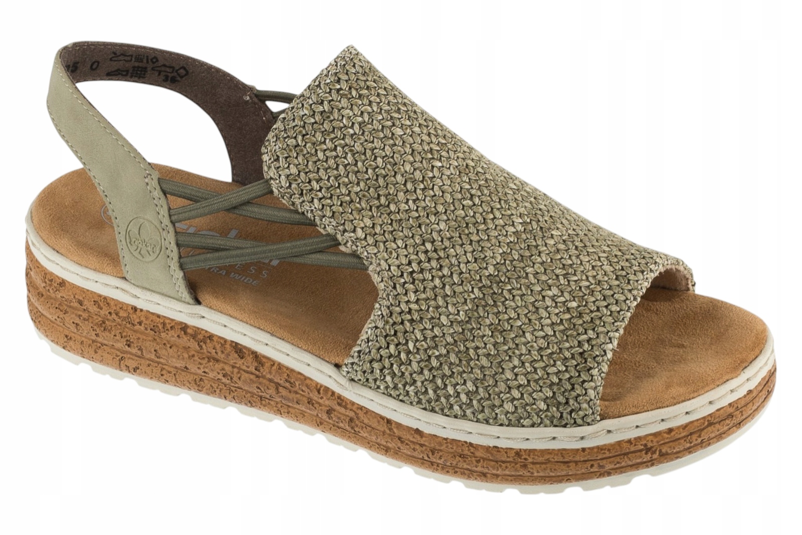 Rieker Sandals [40] Dámské sandály, stříbrná tkanina