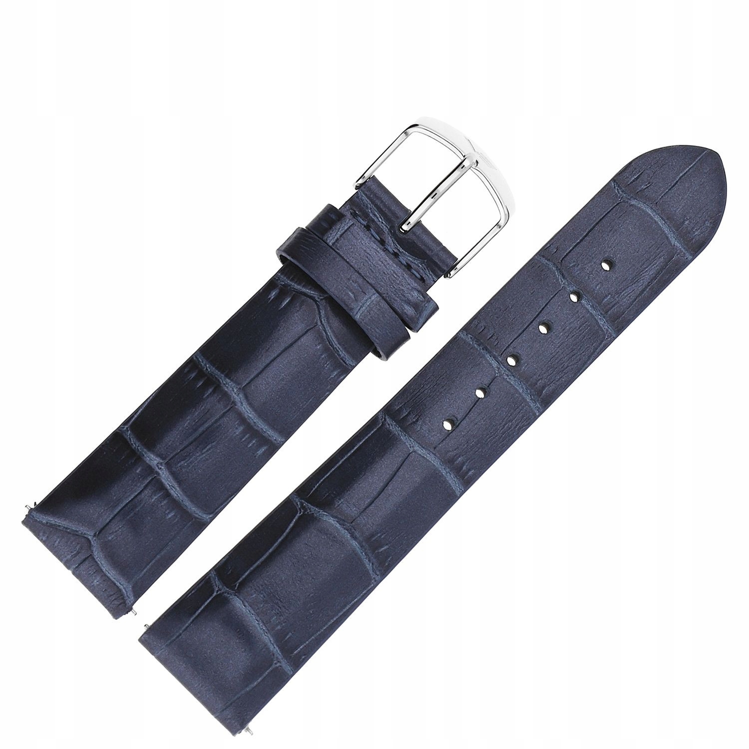 Pásek Undine kůže (A526) modrý croco ocelový kl.