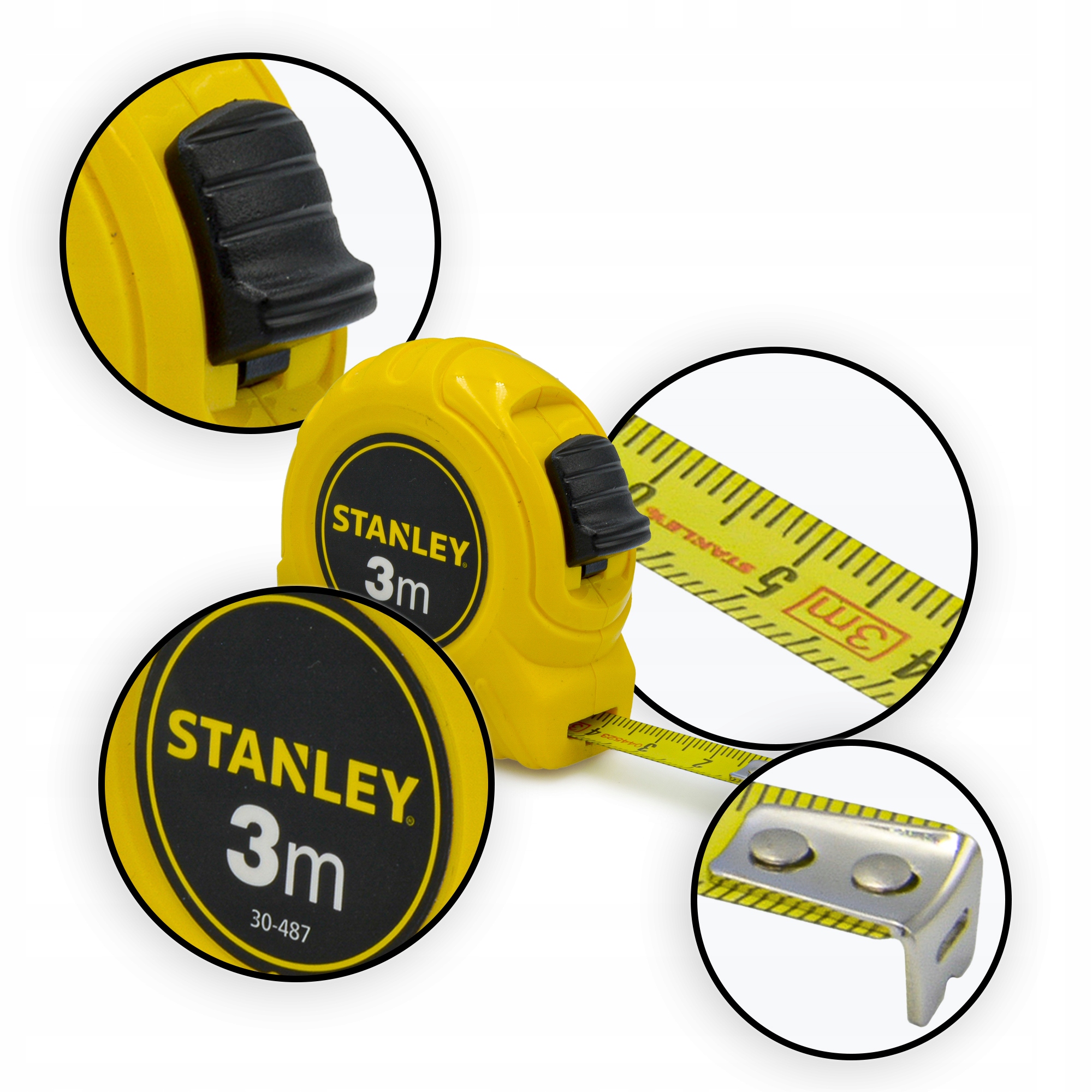 Miara Zwijana Stanley Metrówka Miarka Taśma 3m Długość 3 m