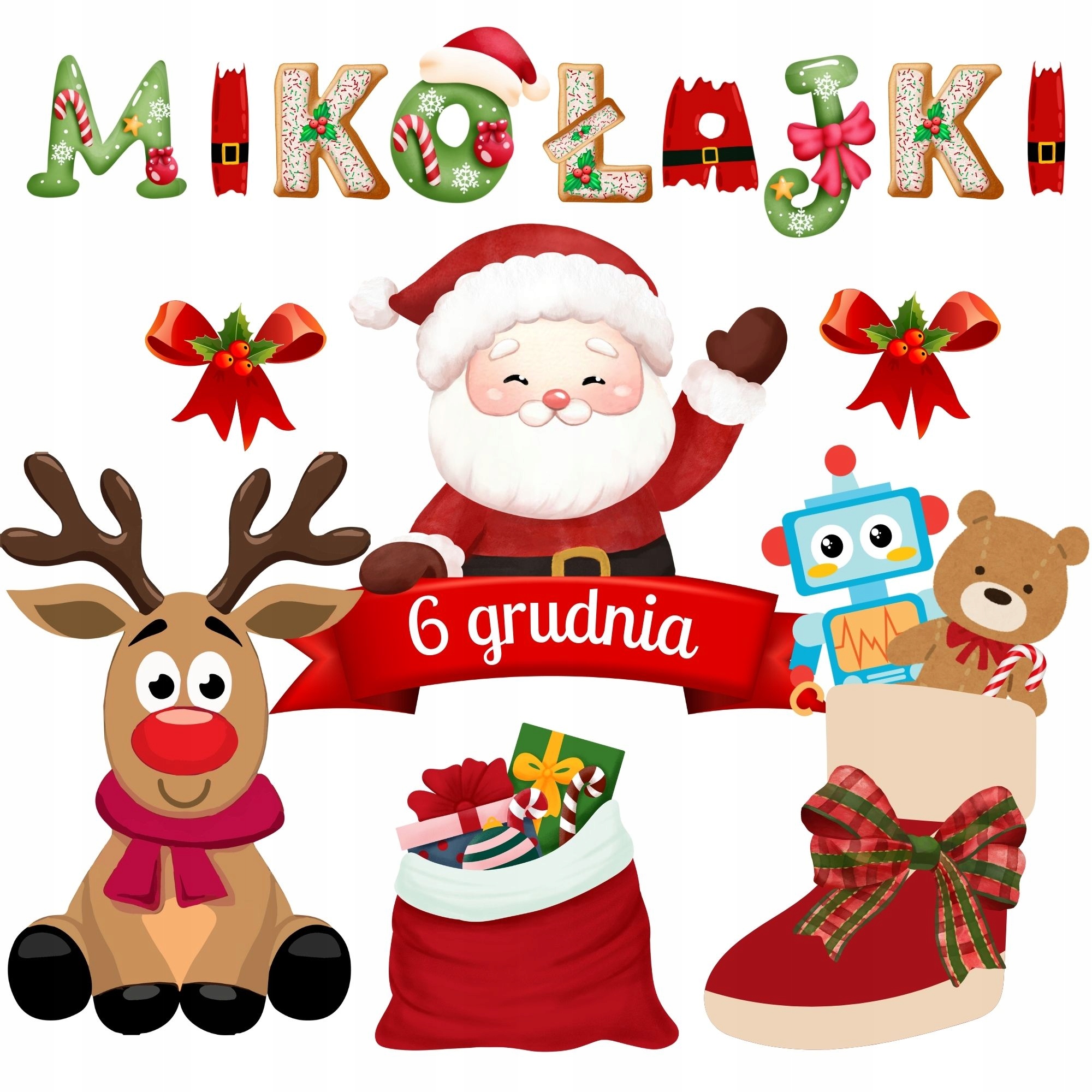 Školní Noviny Dekorace Na Mikulášské Svátky Nálepky Na Zeď Nábytek Okna