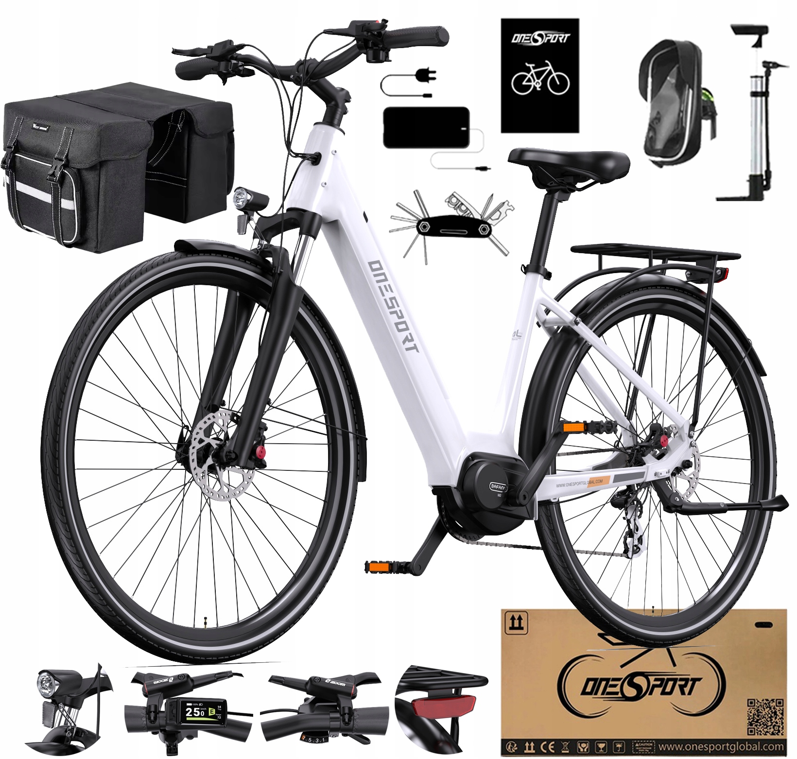 Elektrokolo Onesport OT07 250W 14AH 25KM/H 110KM City Dárek Pl