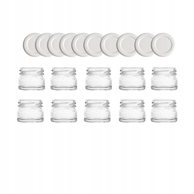 120 ks Sklenice 30 ml na Medové Koření Zavařeniny bílé víčko