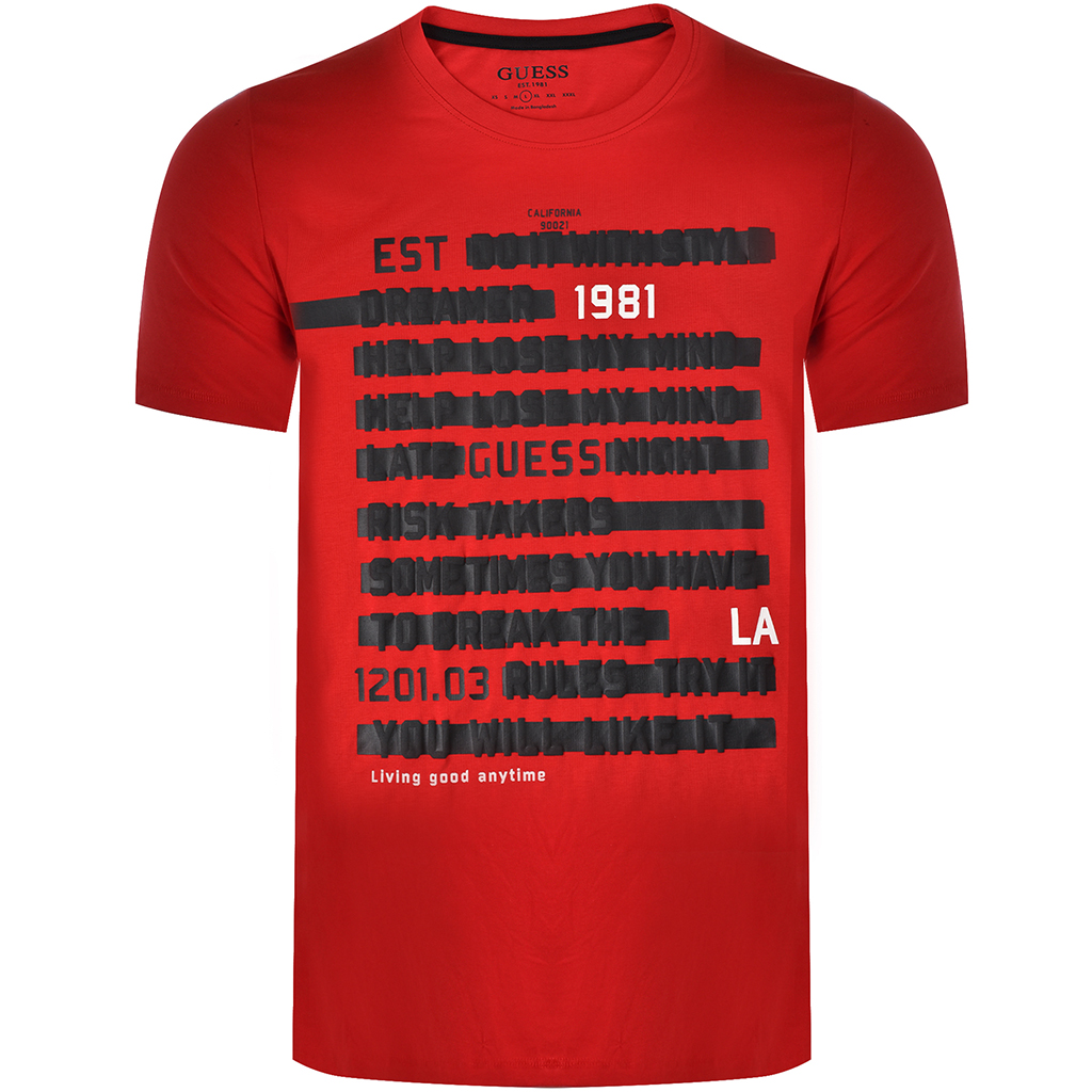 Guess t shirt clearance czerwony