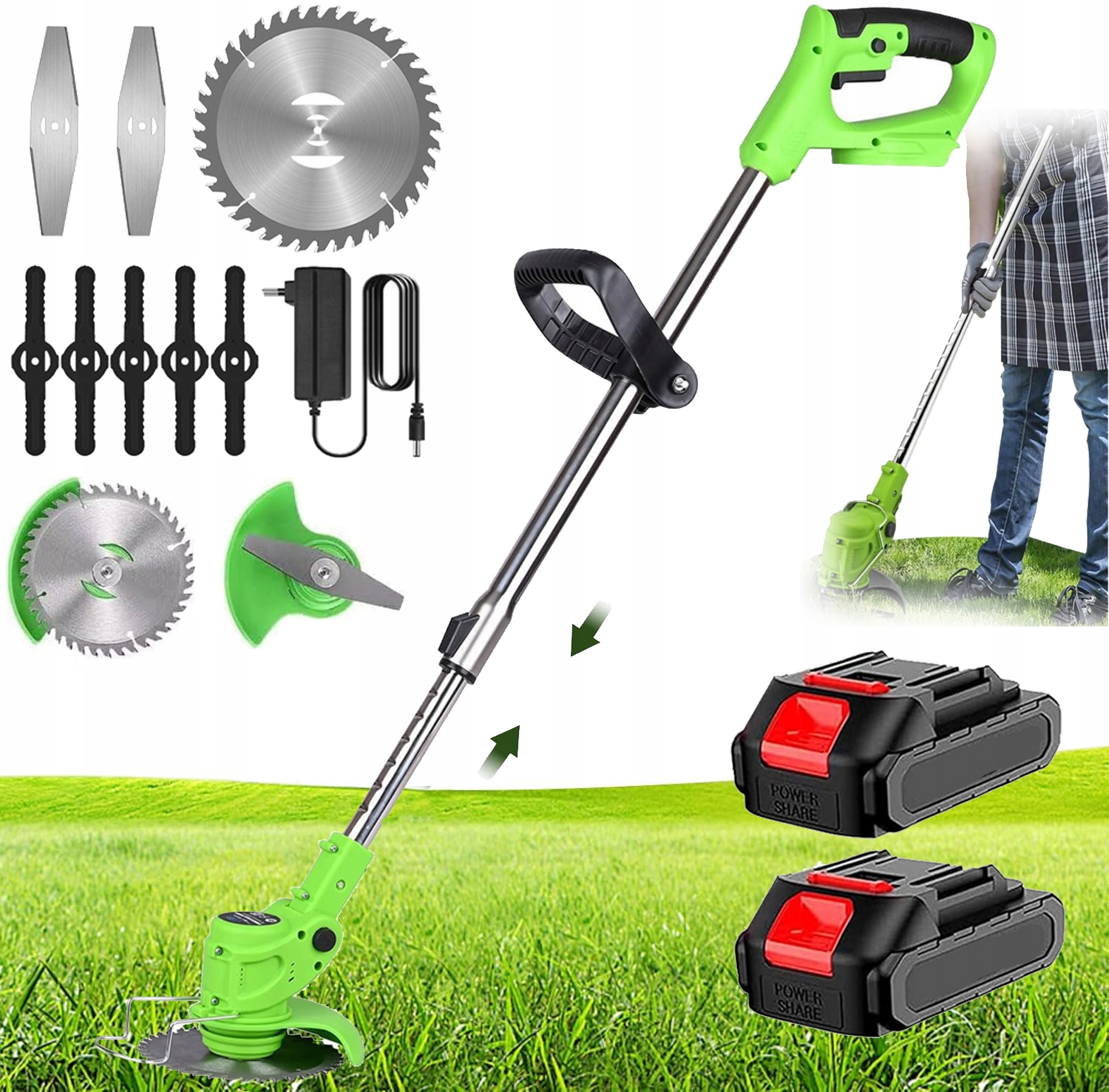 Kosa Podkaszarka Akumulatorowa 21V 18000 Rpm Regulowana 82-118CM